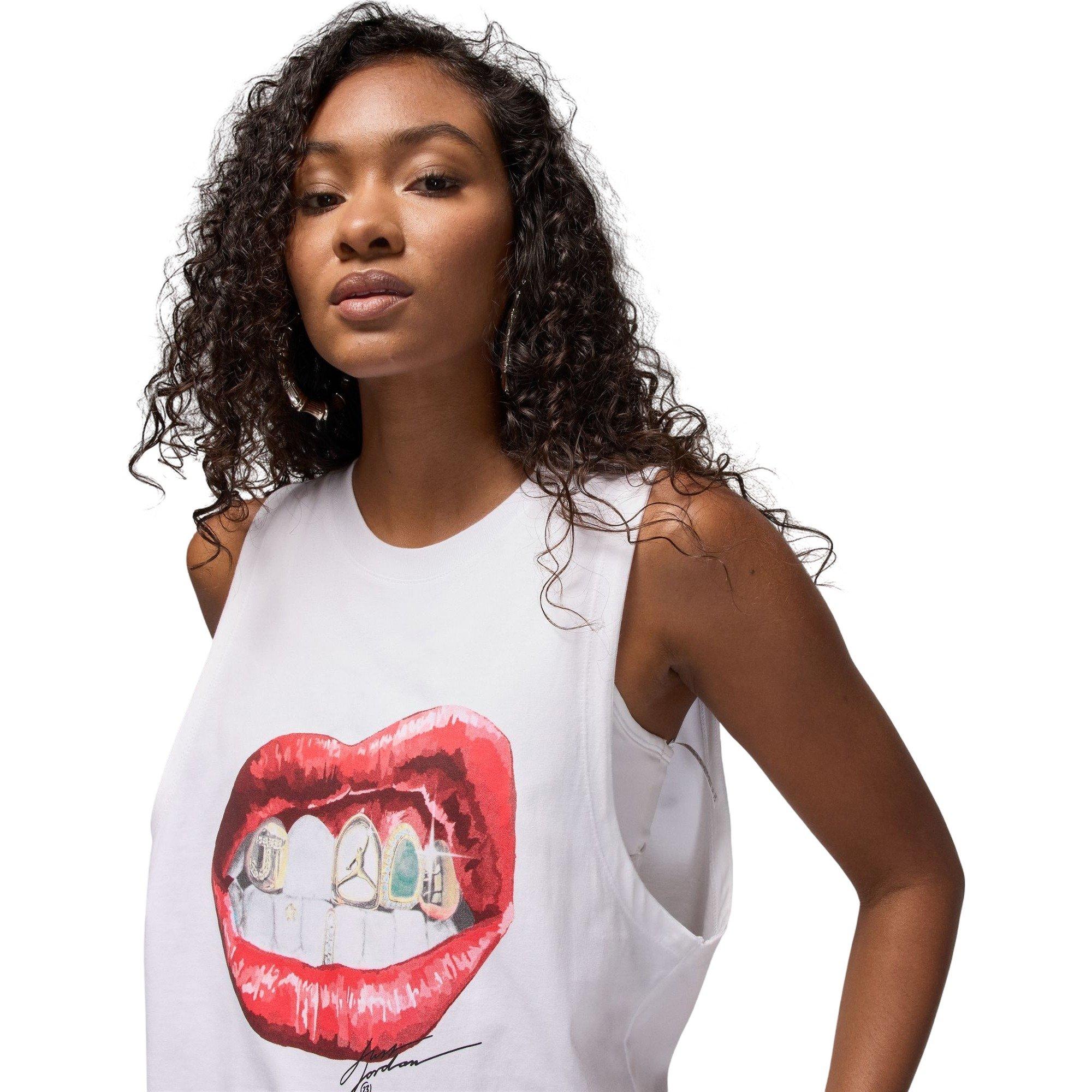 Jordan Women's Flight Sleeveless Tank - WHITE/BLACK Thumbnail View 3