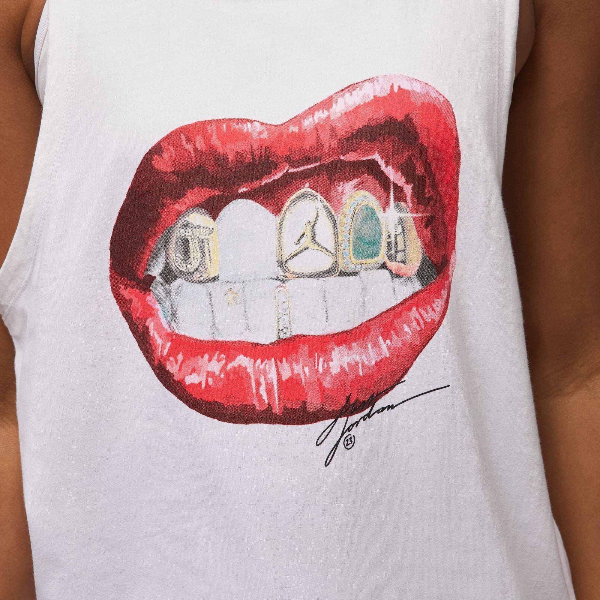 Jordan Women's Flight Sleeveless Tank - WHITE/BLACK Thumbnail View 4