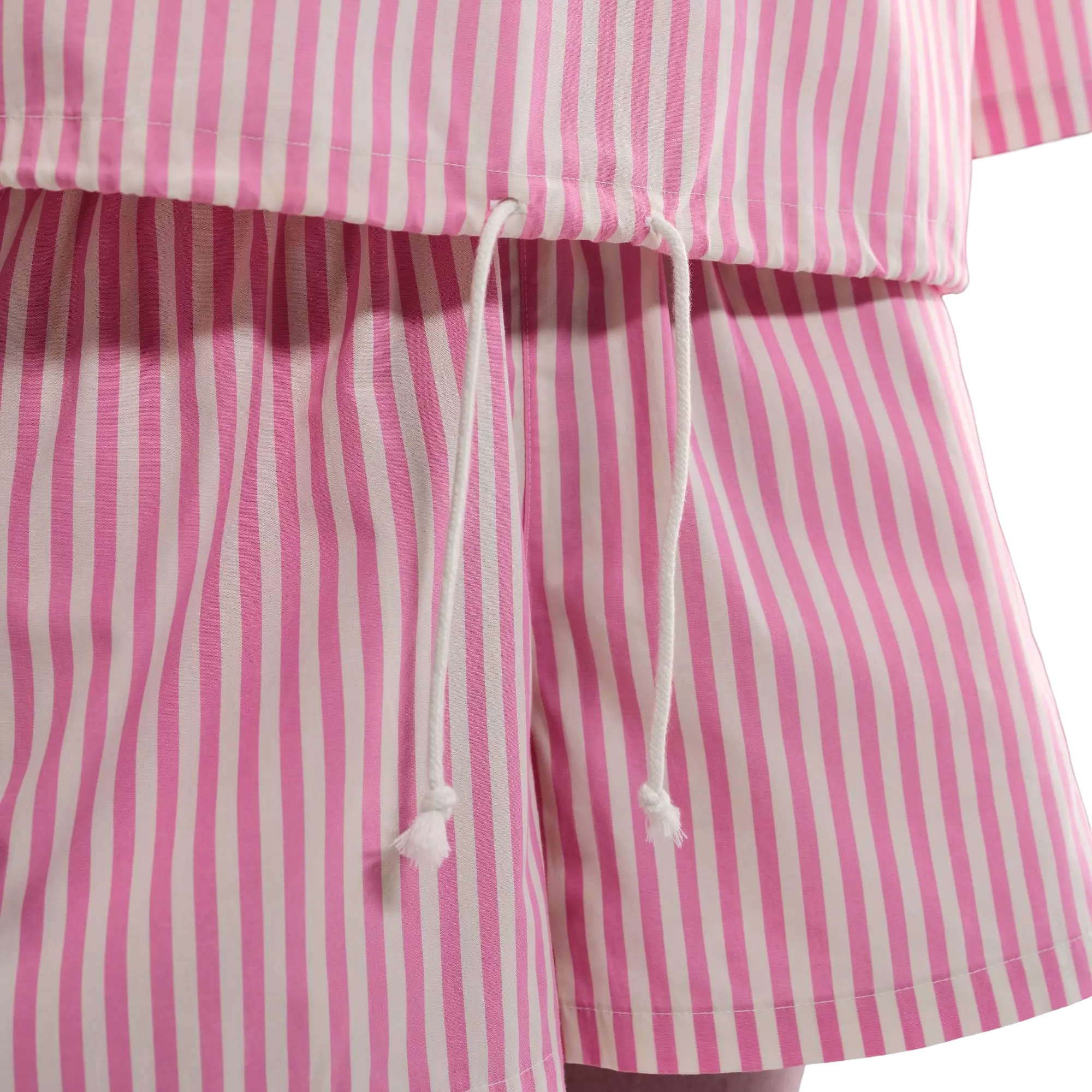 Nike Women's Sportswear Chill Poplin Striped Boxy Top - PINK