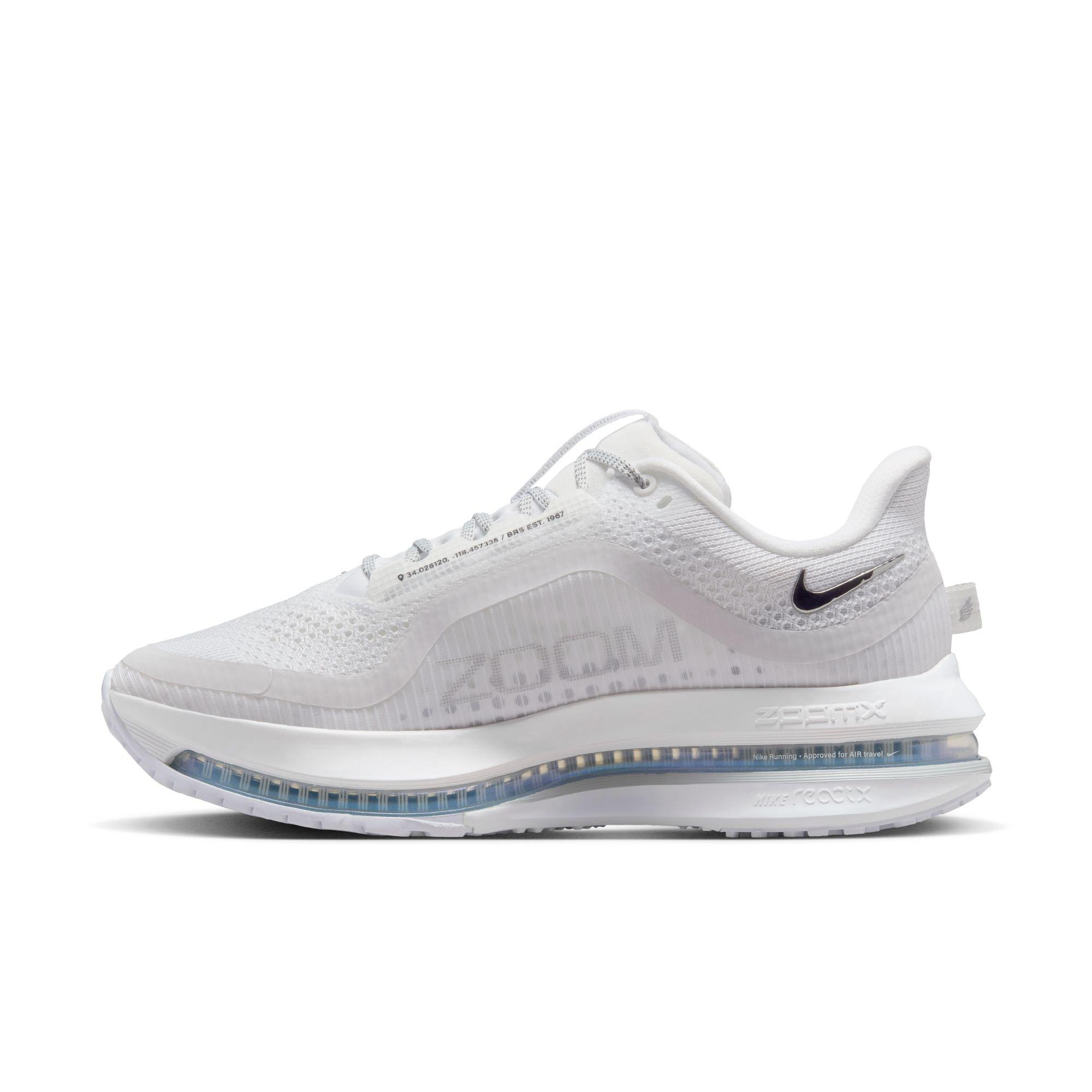 Nike Pegasus Premium "White/Metallic Silver" Women's Road Running Shoe - WHITE/SILVER Thumbnail View 3