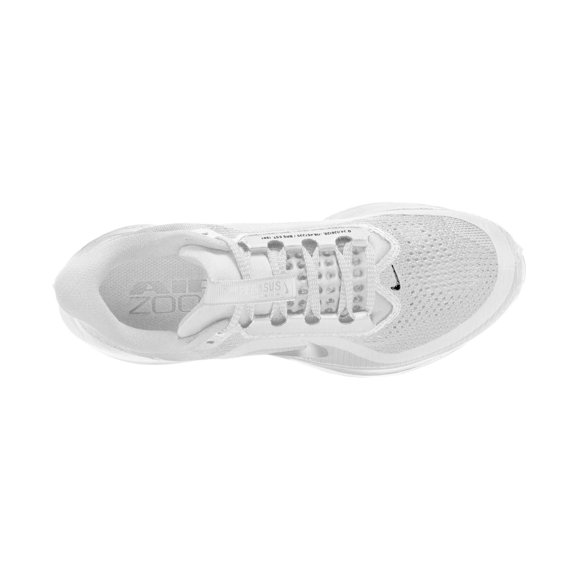 Nike Pegasus Premium "White/Metallic Silver" Women's Road Running Shoe - WHITE/SILVER Thumbnail View 7