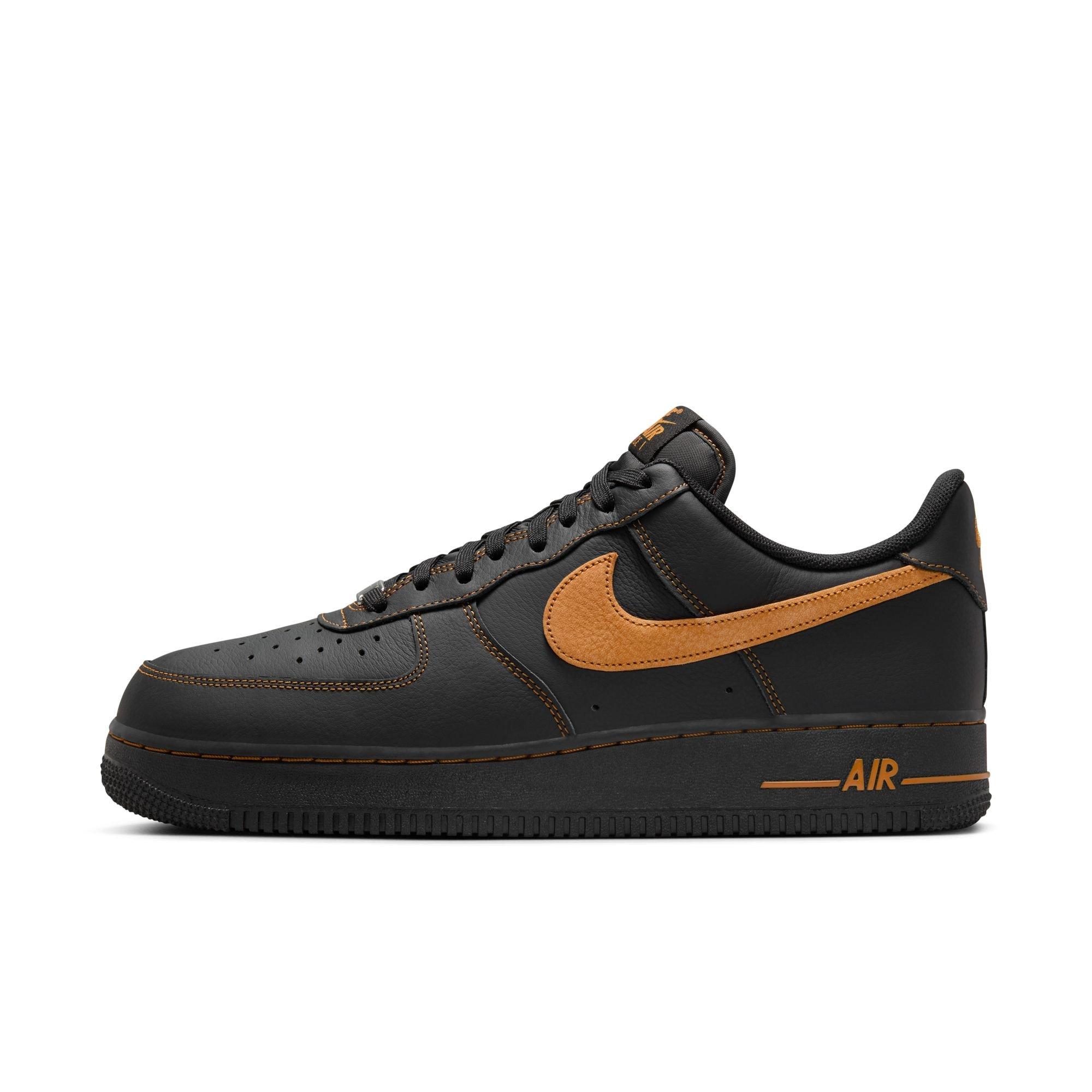 Nike Air Force 1 '07 LV8 "Black/Desert Ochre" Men's Shoe - BLACK/GOLD Thumbnail View 3