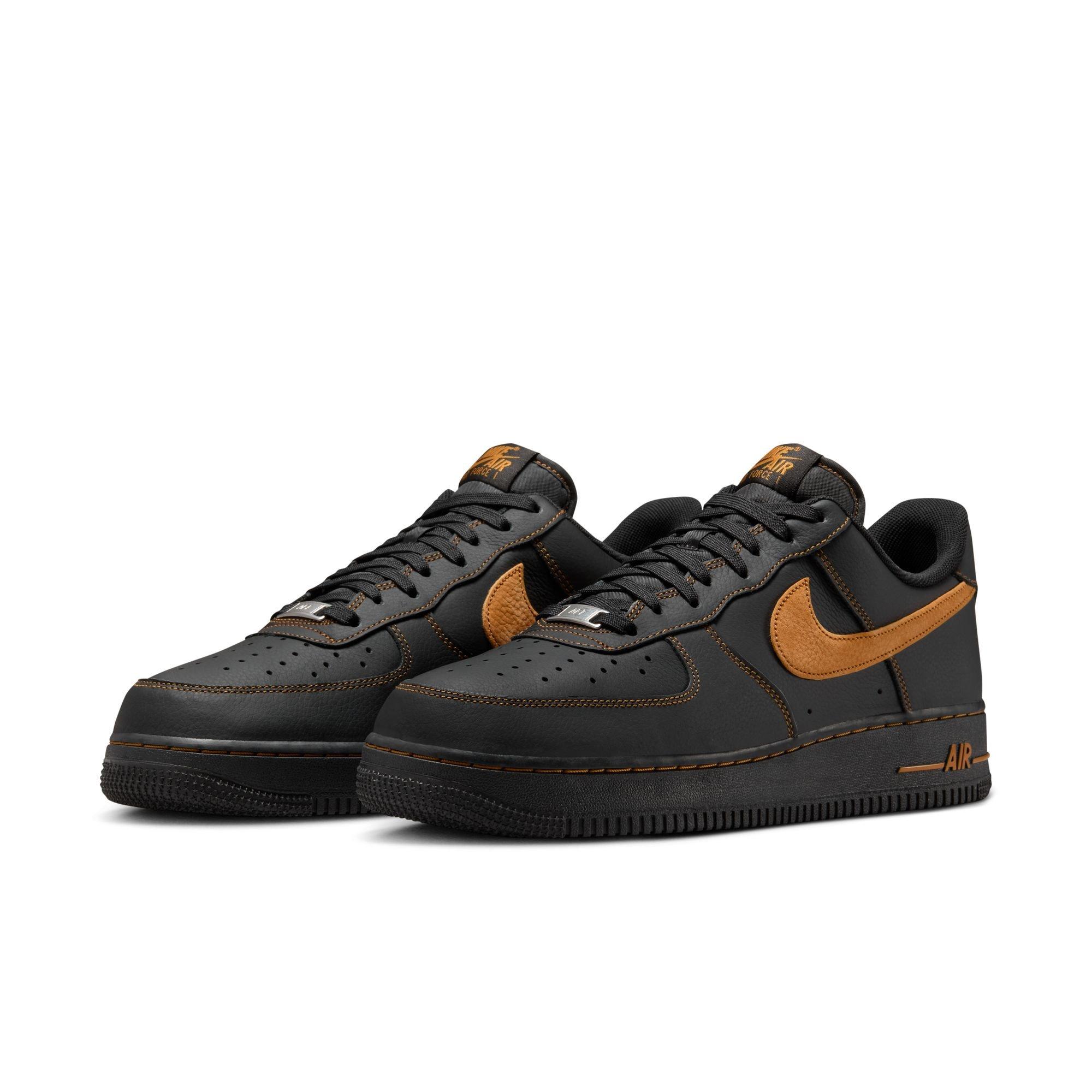 Nike Air Force 1 '07 LV8 "Black/Desert Ochre" Men's Shoe - BLACK/GOLD Thumbnail View 5