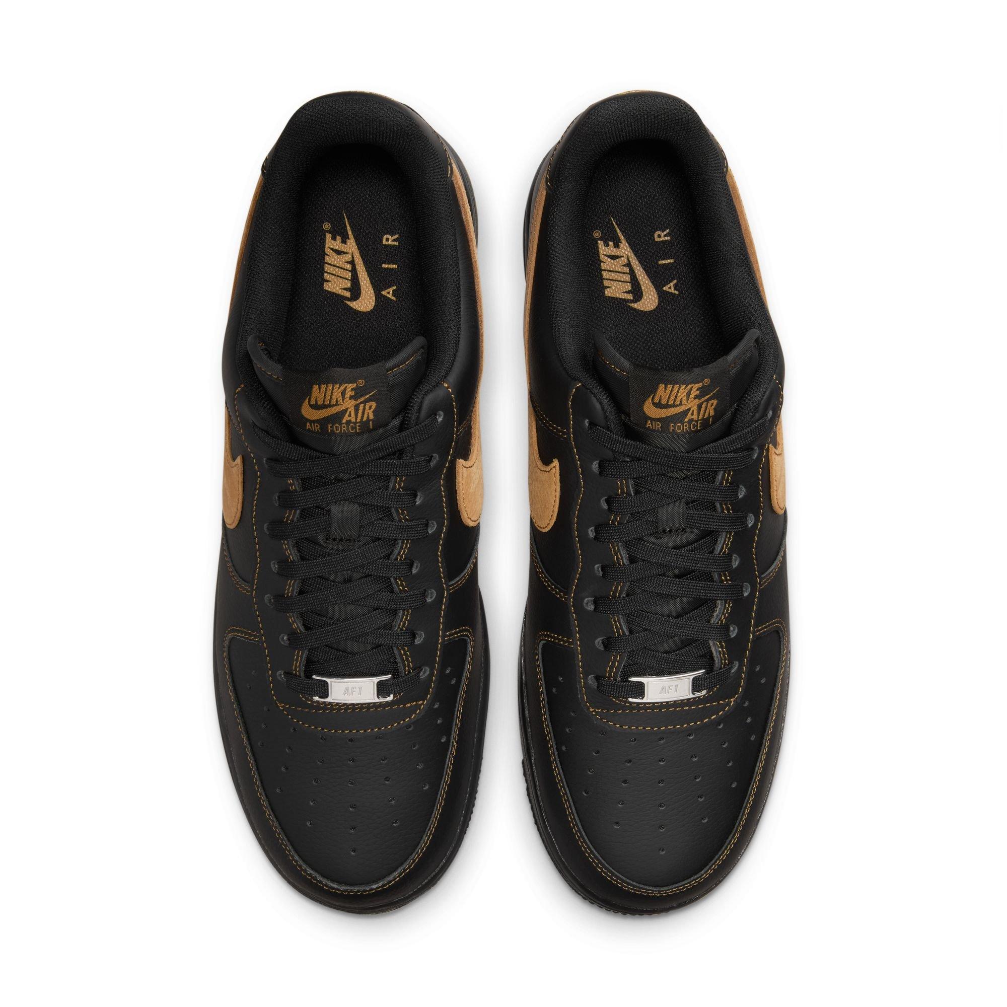Nike Air Force 1 '07 LV8 "Black/Desert Ochre" Men's Shoe - BLACK/GOLD Thumbnail View 6