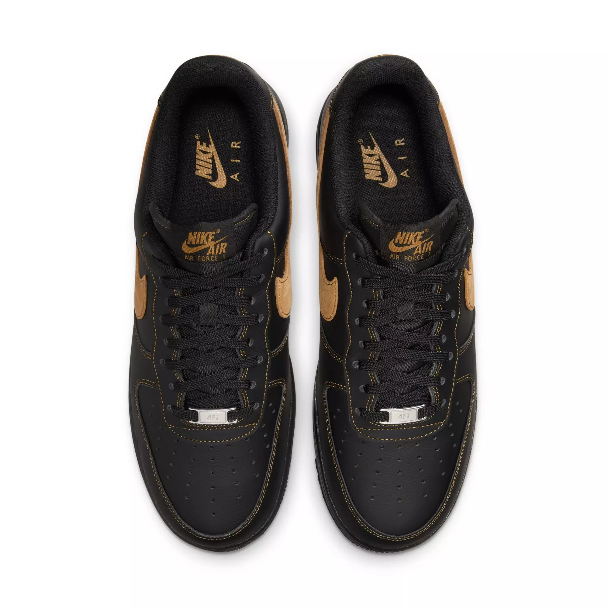 Nike Air Force 1 '07 LV8 "Black/Desert Ochre" Men's Shoe - BLACK/GOLD