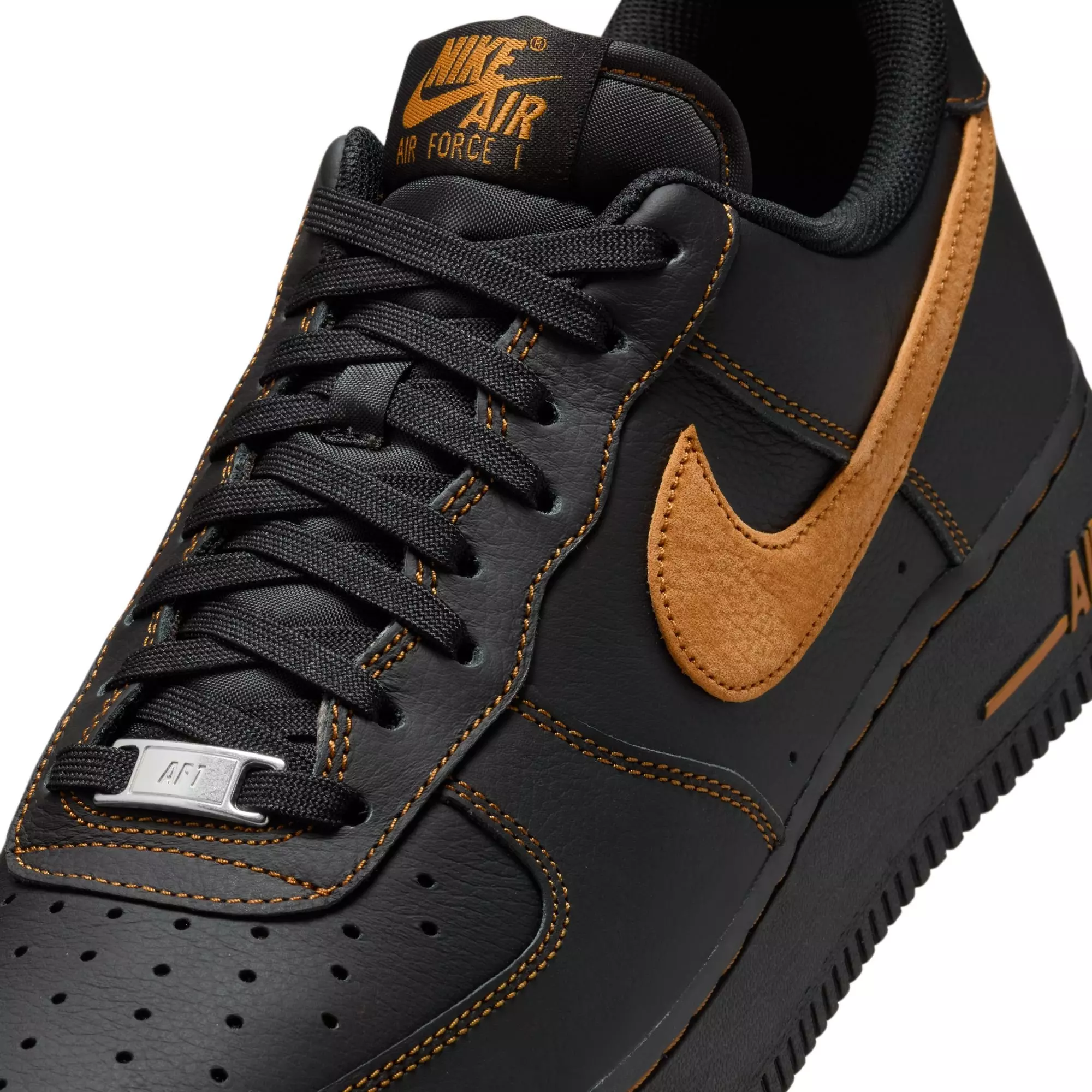 Nike Air Force 1 '07 LV8 "Black/Desert Ochre" Men's Shoe - BLACK/GOLD