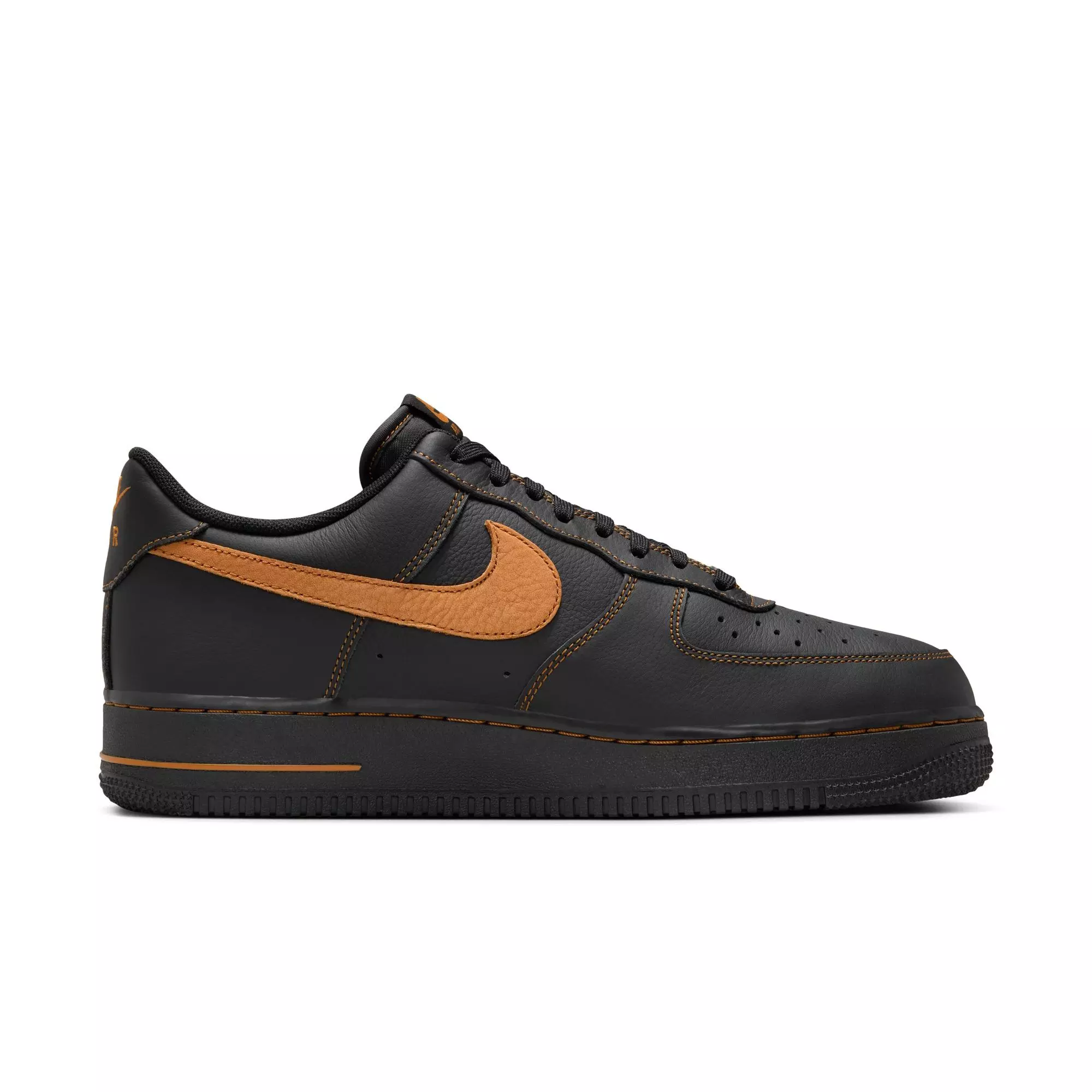 Nike Air Force 1 '07 LV8 "Black/Desert Ochre" Men's Shoe - BLACK/GOLD