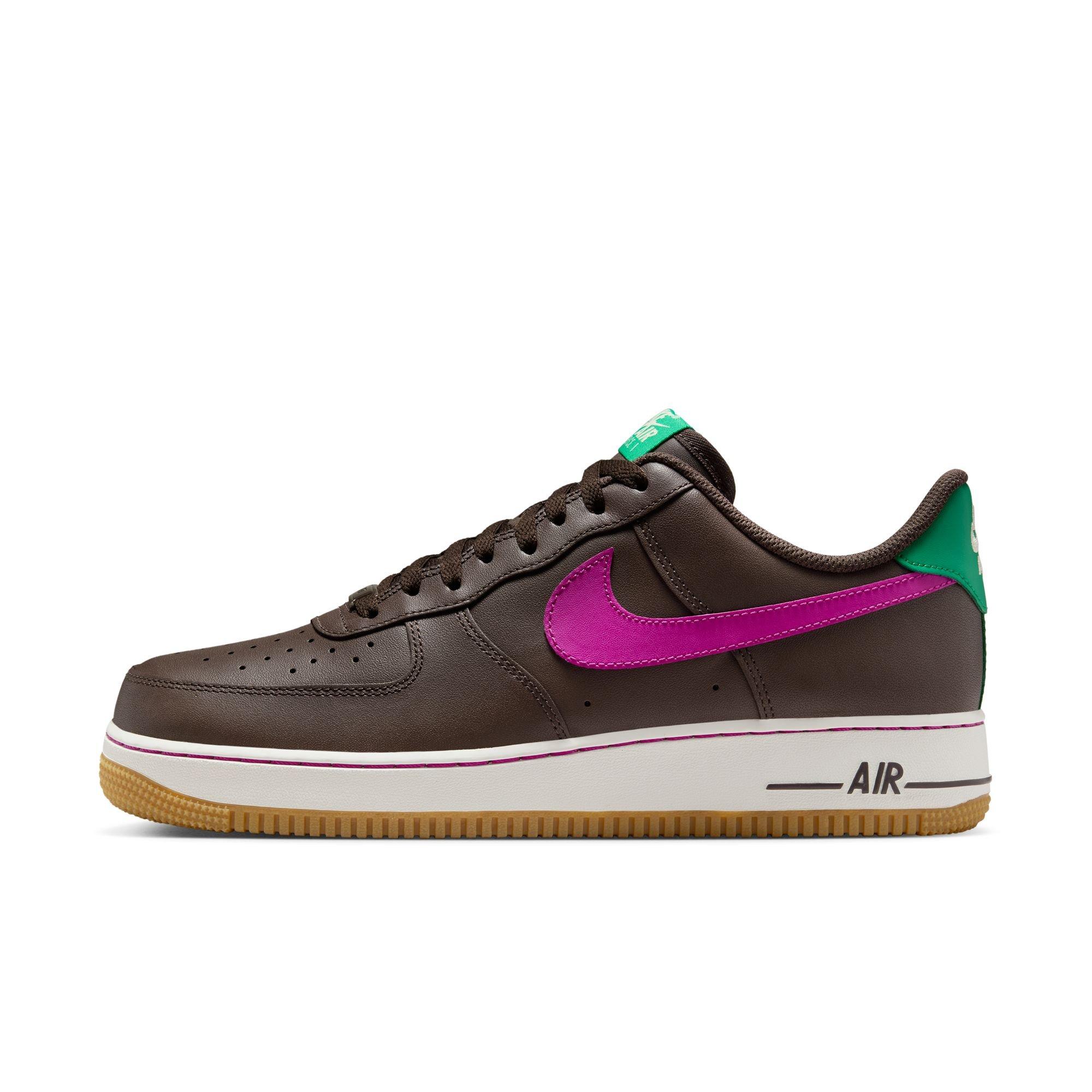Nike Air Force 1 '07 "Baroque Brown/Vivid Purple/Stadium Green" Men's Shoe - PURPLE Thumbnail View 3