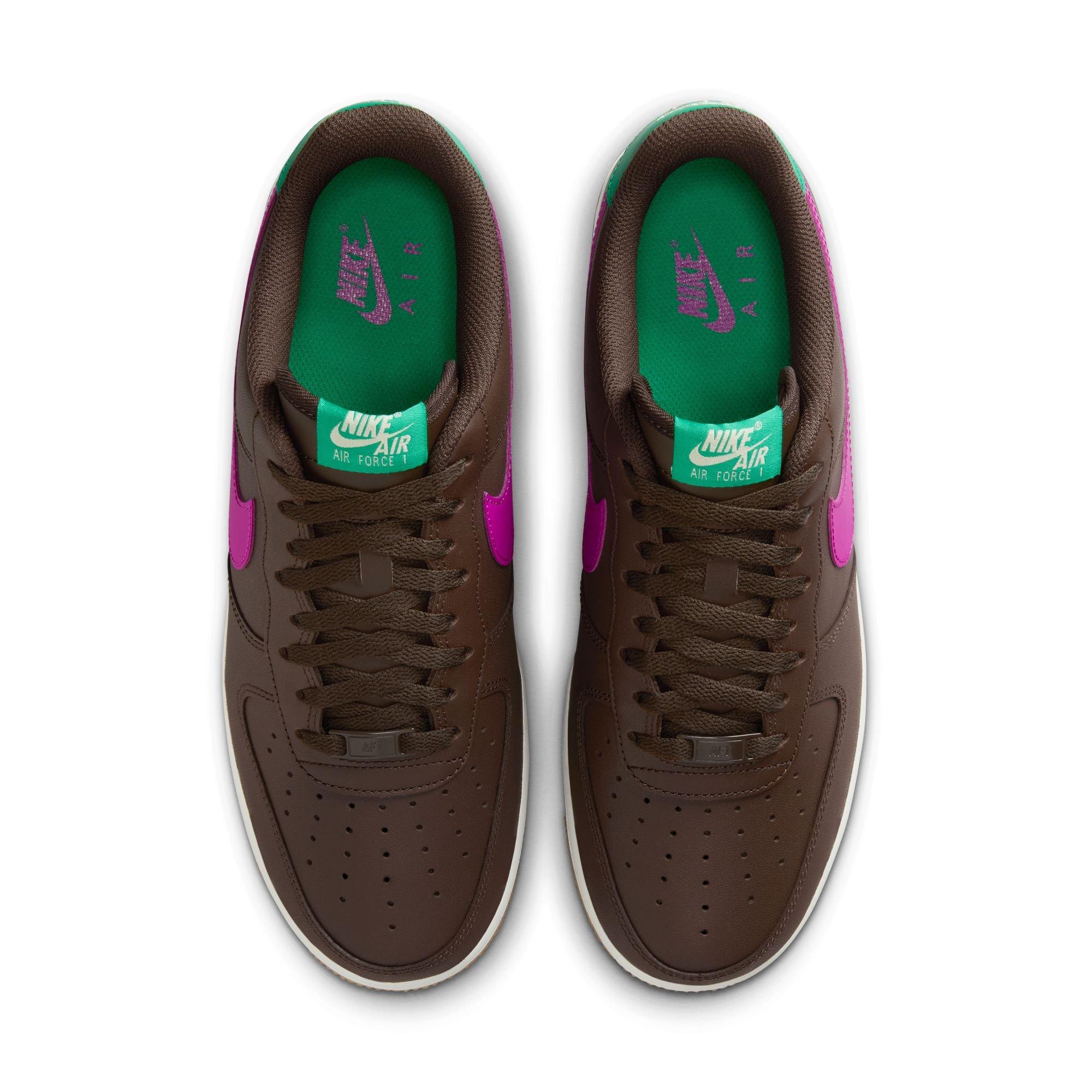 Nike Air Force 1 '07 "Baroque Brown/Vivid Purple/Stadium Green" Men's Shoe - PURPLE Thumbnail View 6