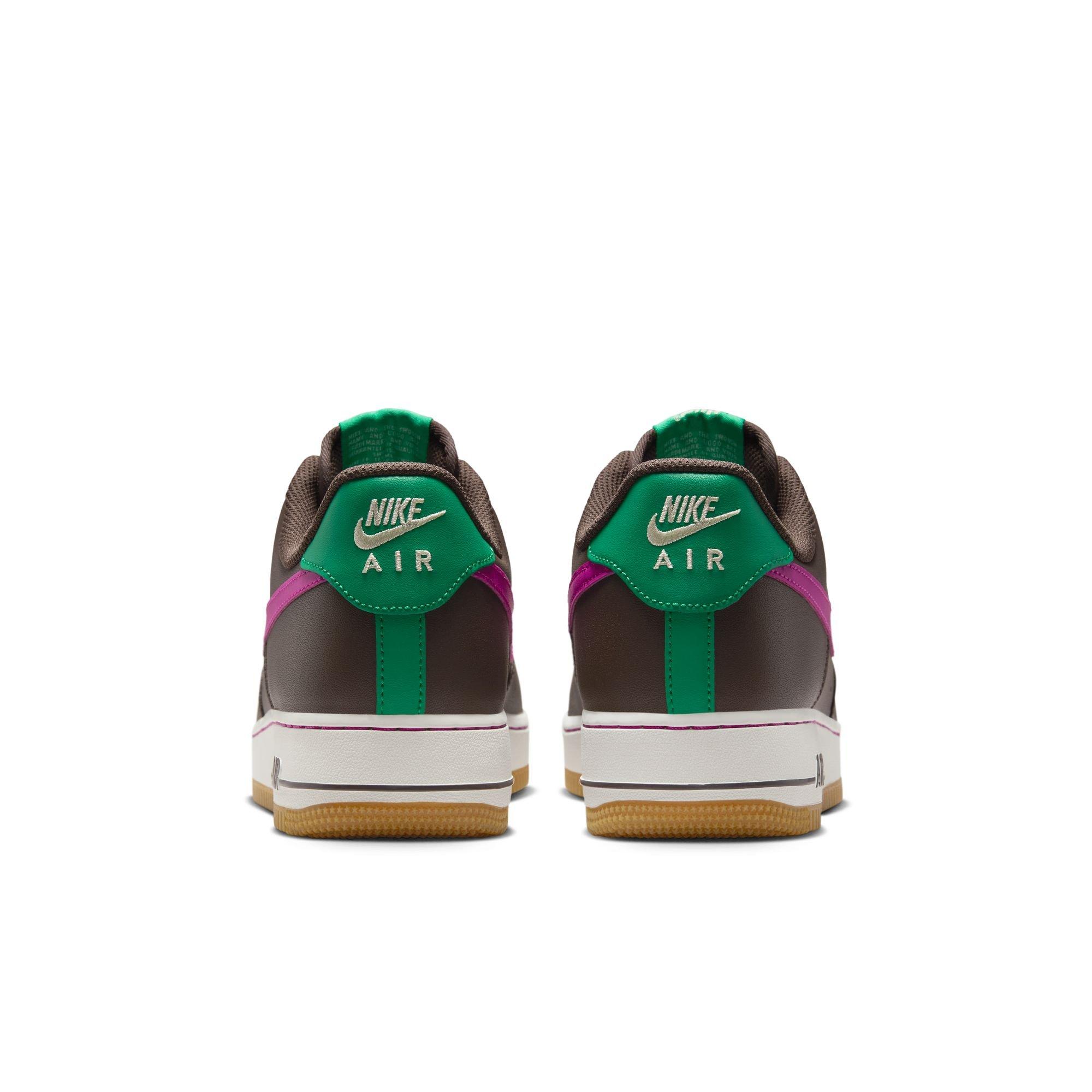 Nike Air Force 1 '07 "Baroque Brown/Vivid Purple/Stadium Green" Men's Shoe - PURPLE Thumbnail View 7