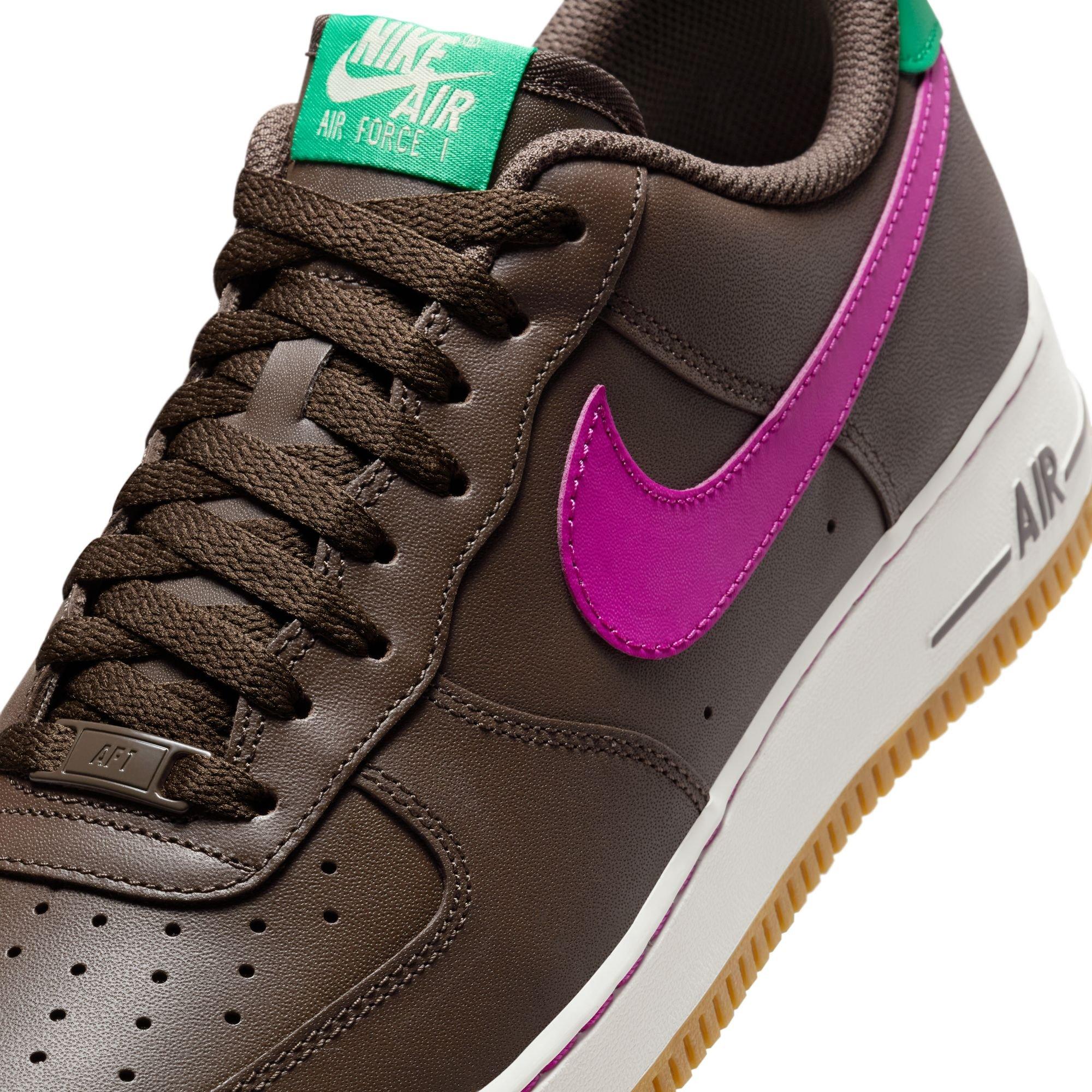 Nike Air Force 1 '07 "Baroque Brown/Vivid Purple/Stadium Green" Men's Shoe - PURPLE Thumbnail View 9