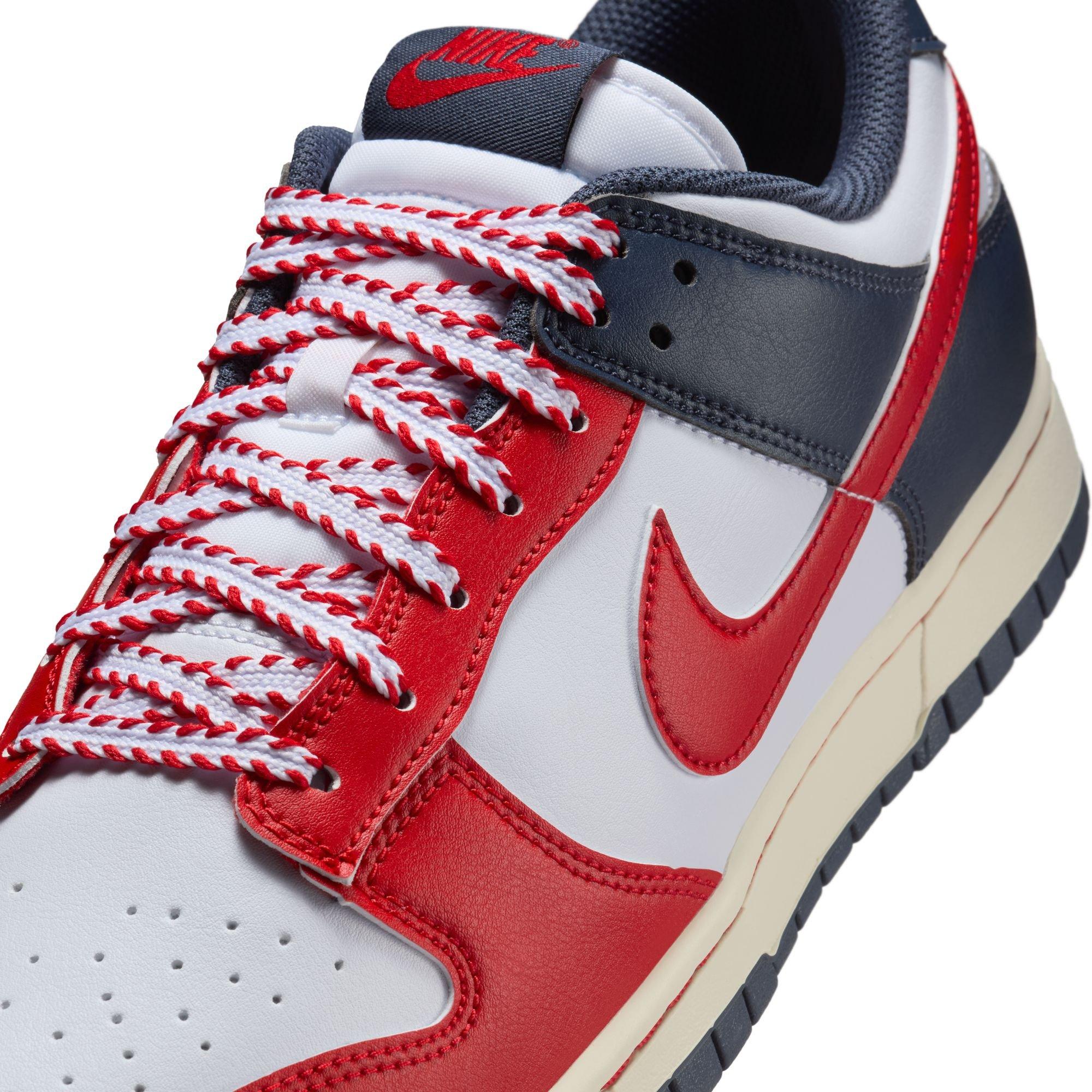 Nike Dunk Low Retro "Red Sox" Men's Shoe - RED/BLUE Thumbnail View 9