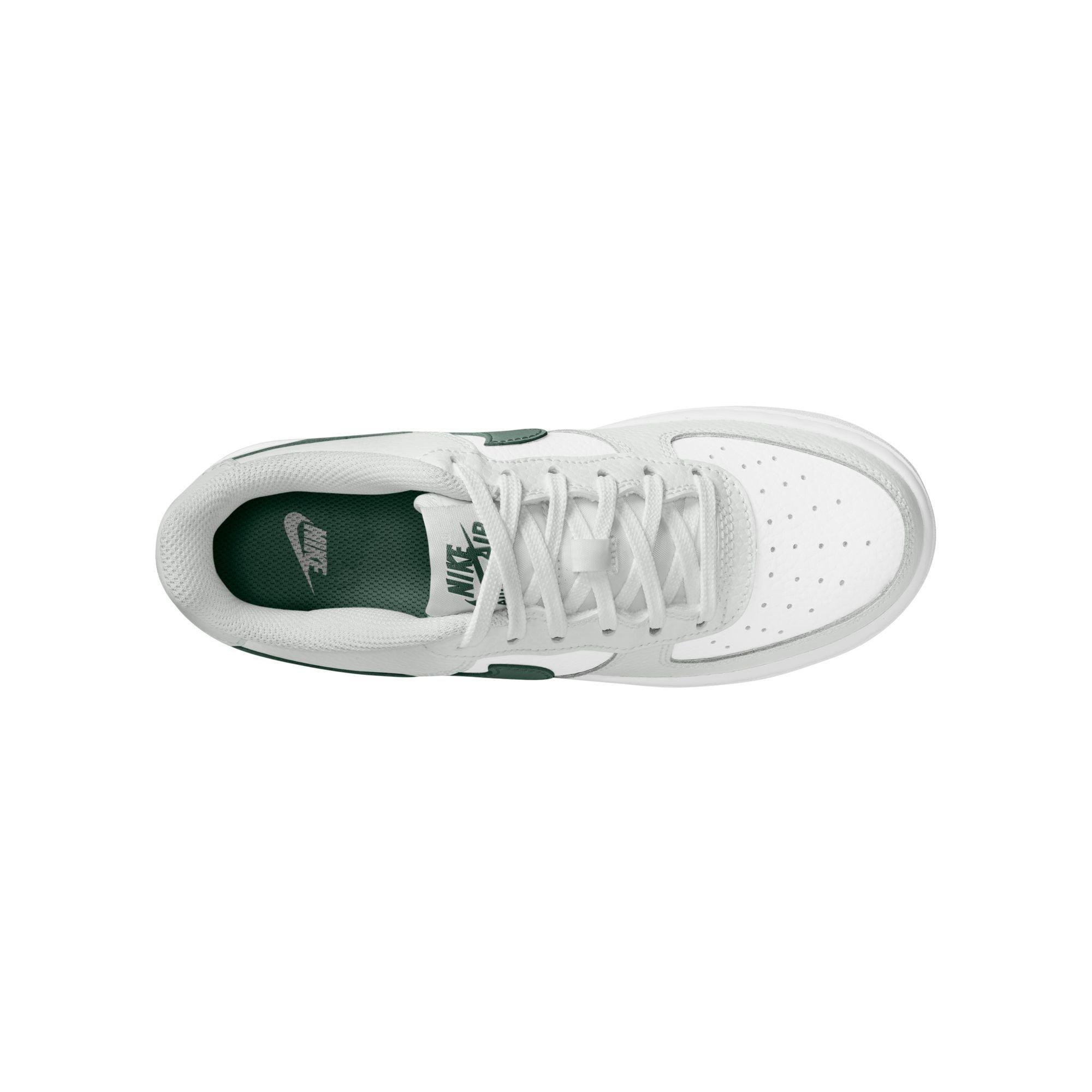 Nike Air Force 1 Grade School Boys' "Photon Dust/White/Fir/Gum Med Brown" Shoe