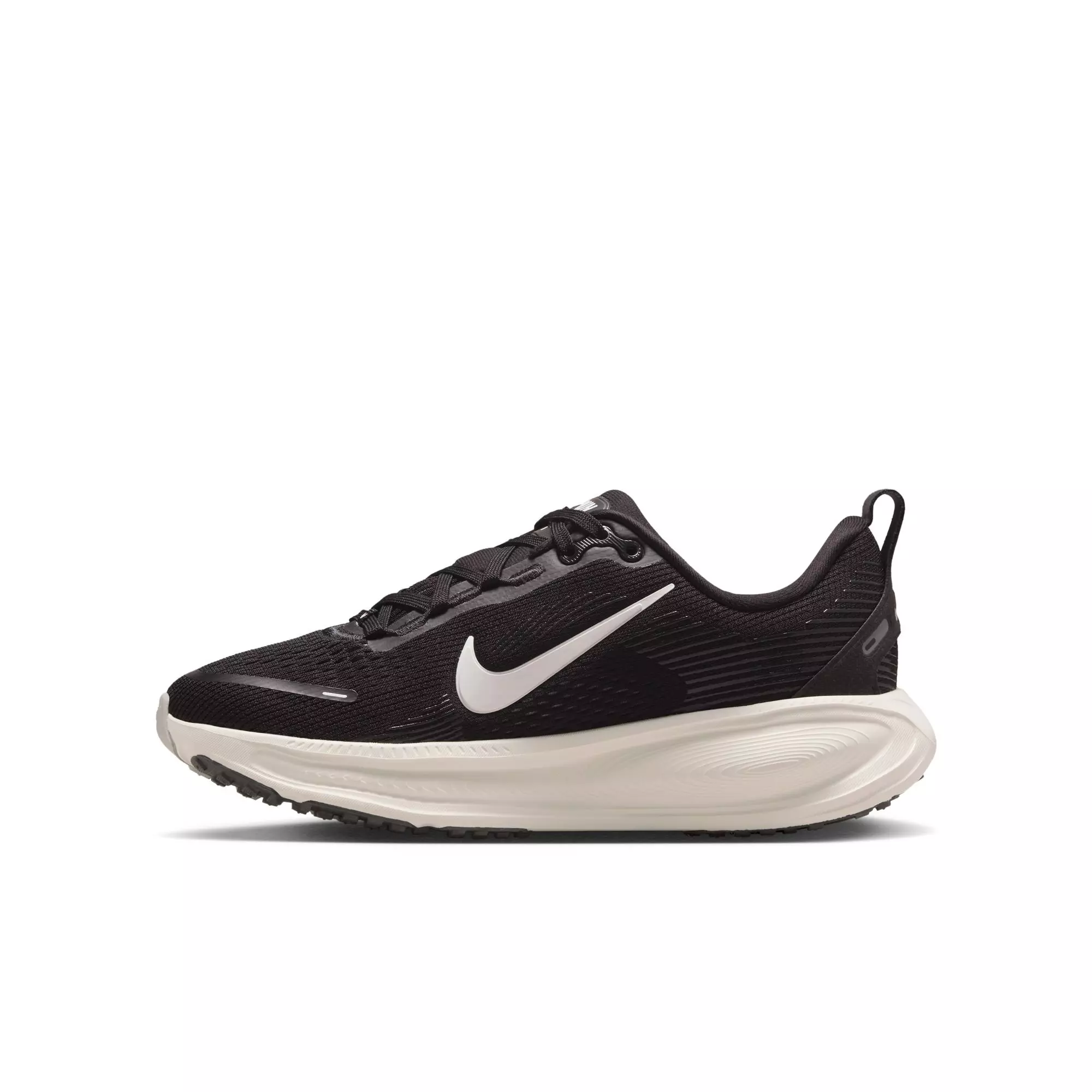Nike Vomero 18 "Black/Summit White/Coconut Milk/Iron Ore" Grade School Boys' Running Shoe - BLACK/WHITE
