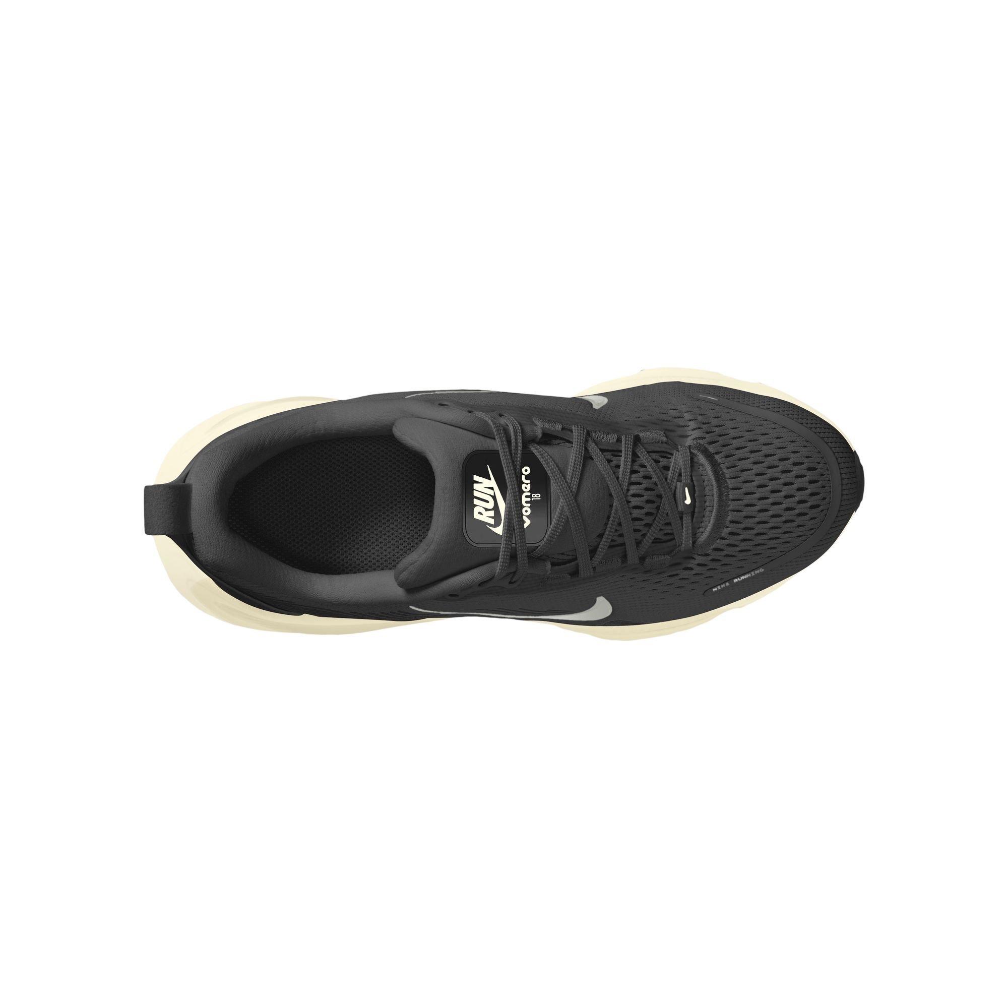 Nike Vomero 18 Grade School Boys' "Black/Summit White/Coconut Milk/Iron Ore" Running Shoe