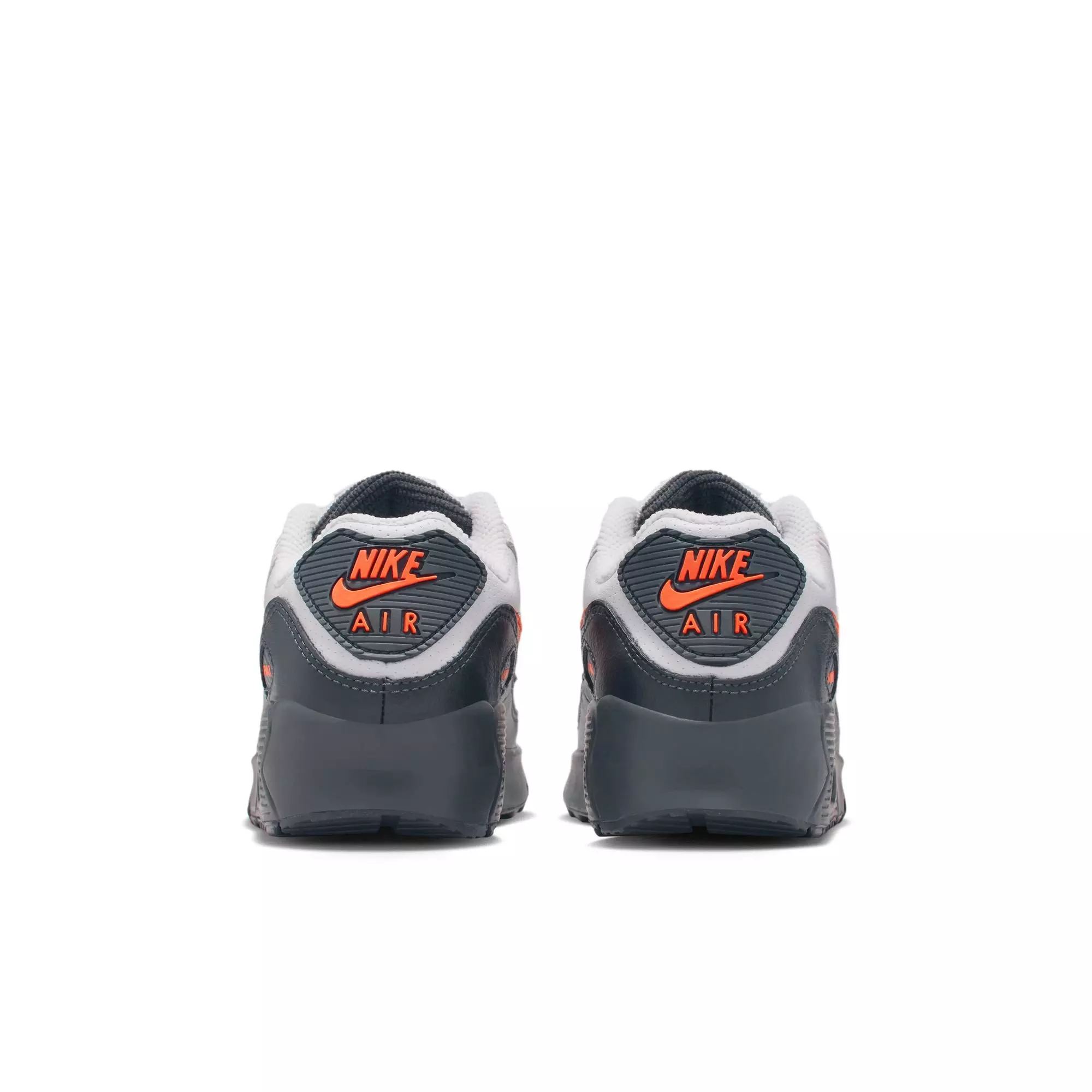 Nike Air Max 90 "Vast Grey/Safety Orange/Anthracite/White" Grade School Boys' Shoe - GREY/ORANGE