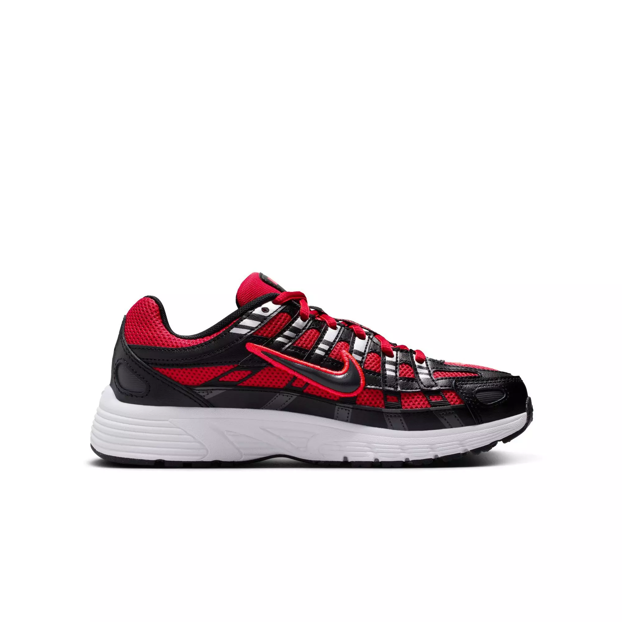 Nike P-6000 "University Red/Black/Metallic Silver" Grade School Boys' Shoe - RED/BLACK