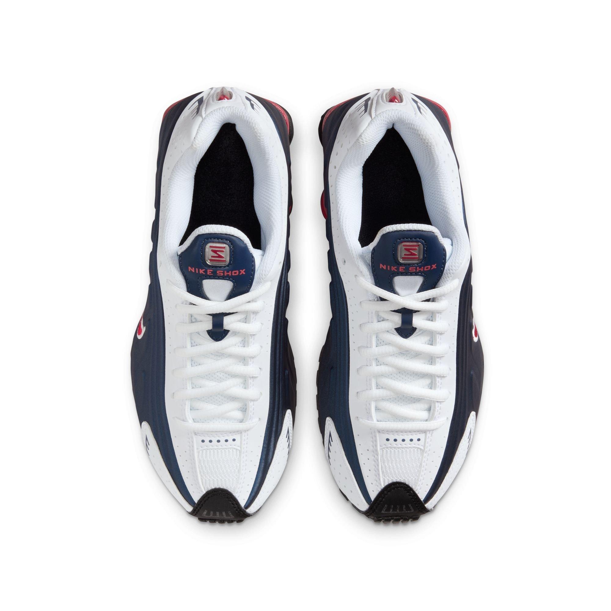 Nike Shox R4 Grade School Boys' "Midnight Navy/Gym Red/White" Shoe