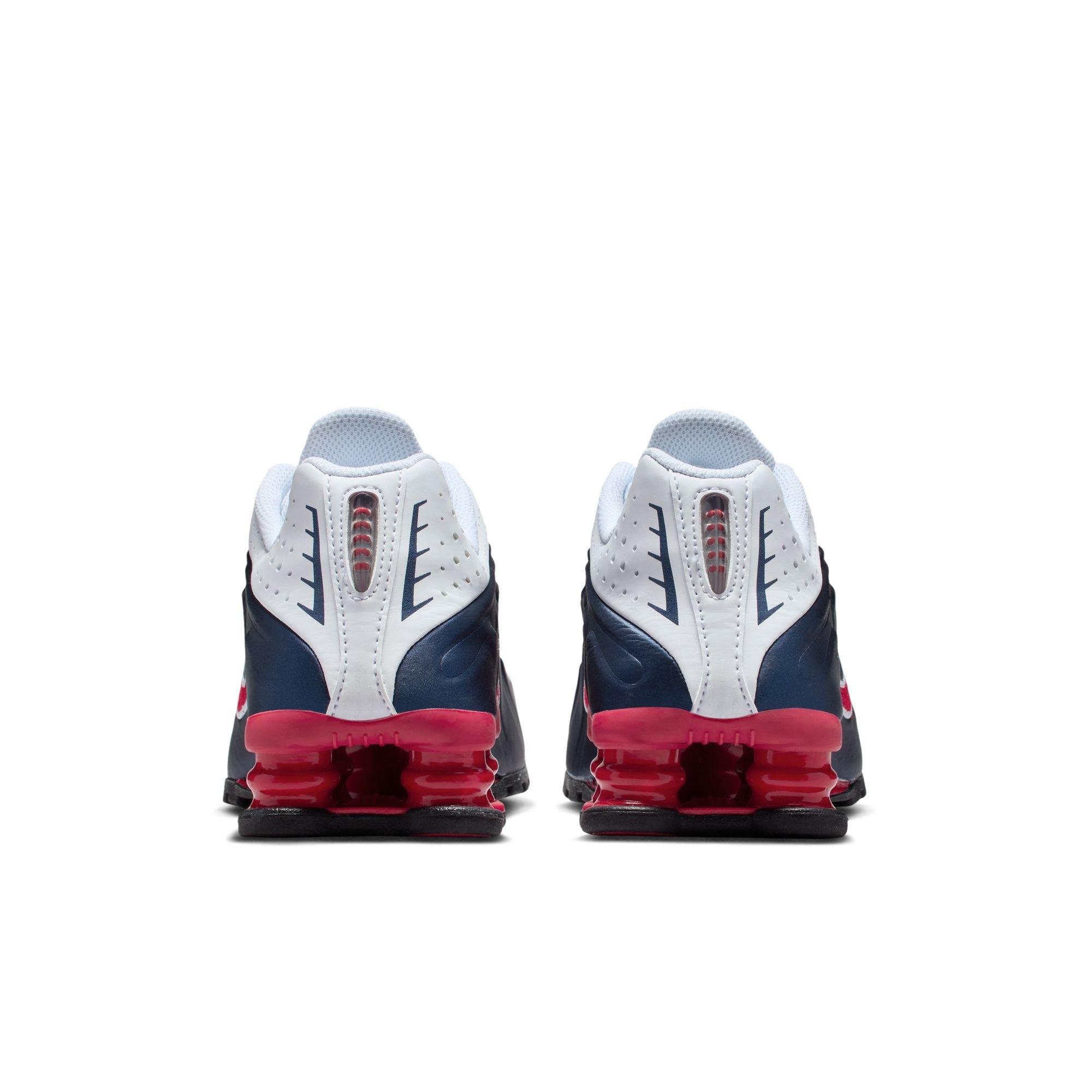 Nike Shox R4 Grade School Boys' "Midnight Navy/Gym Red/White" Shoe