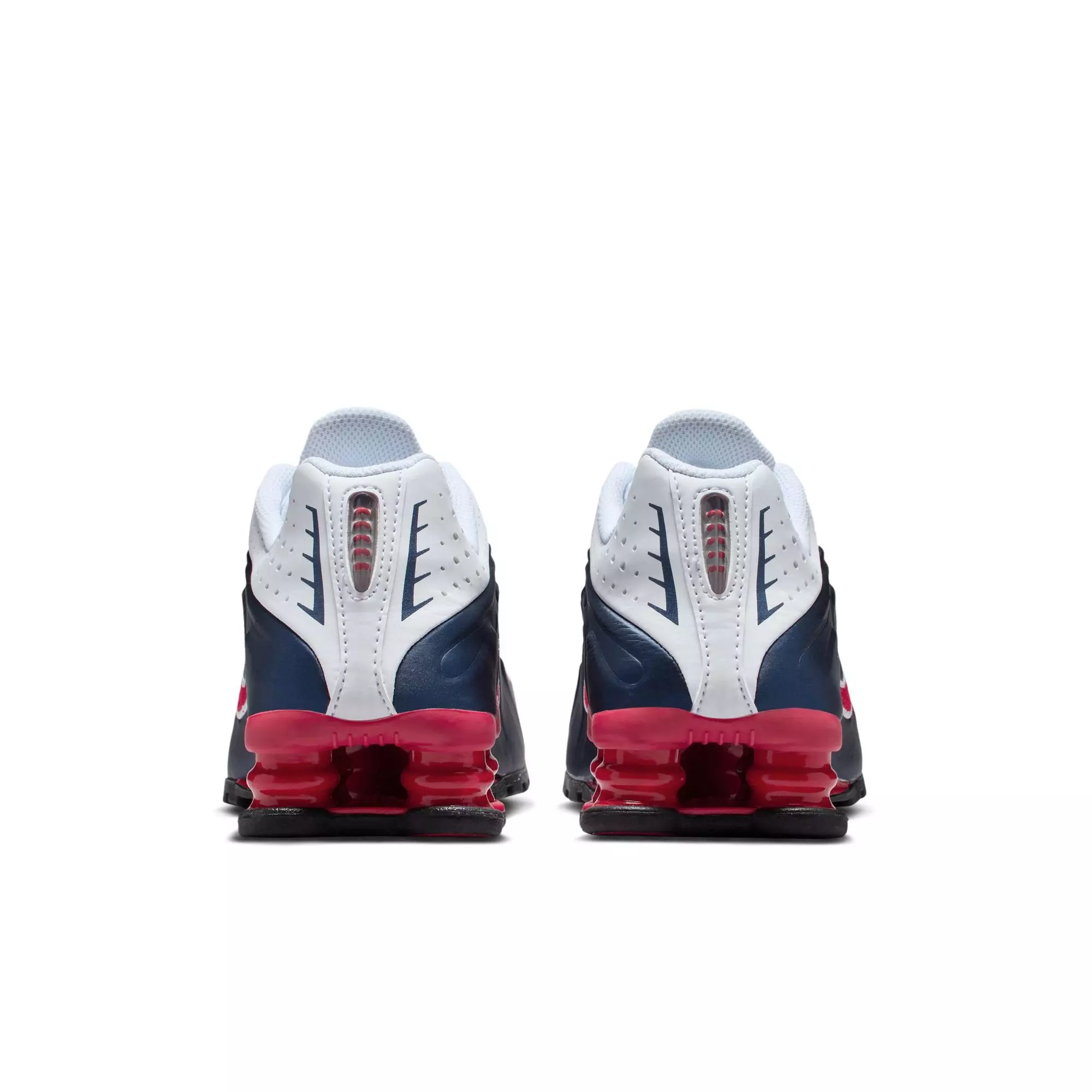 Nike Shox R4 "Midnight Navy/Gym Red/White" Grade School Boys' Shoe - WHITE/RED/BLUE