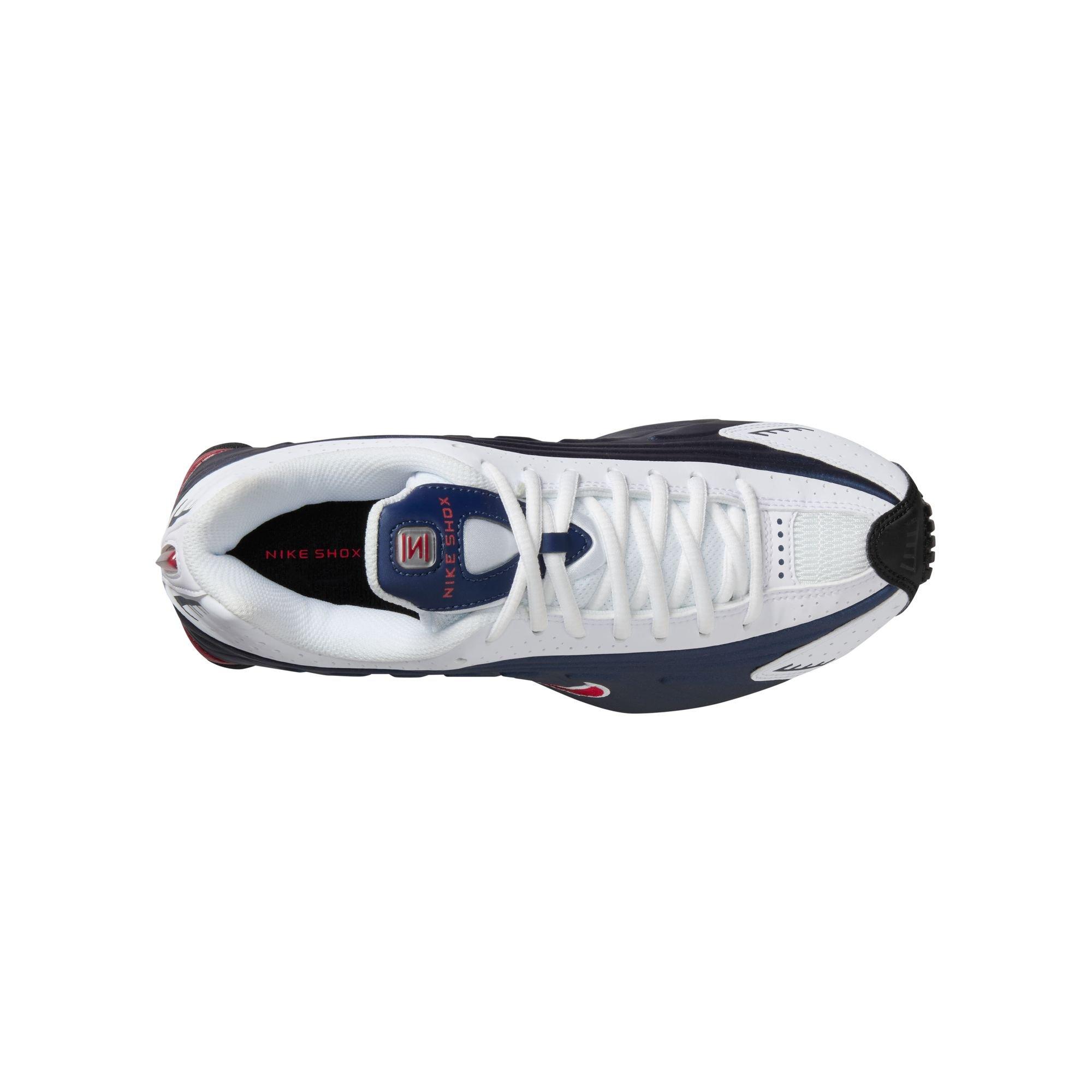 Nike Shox R4 Grade School Boys' "Midnight Navy/Gym Red/White" Shoe