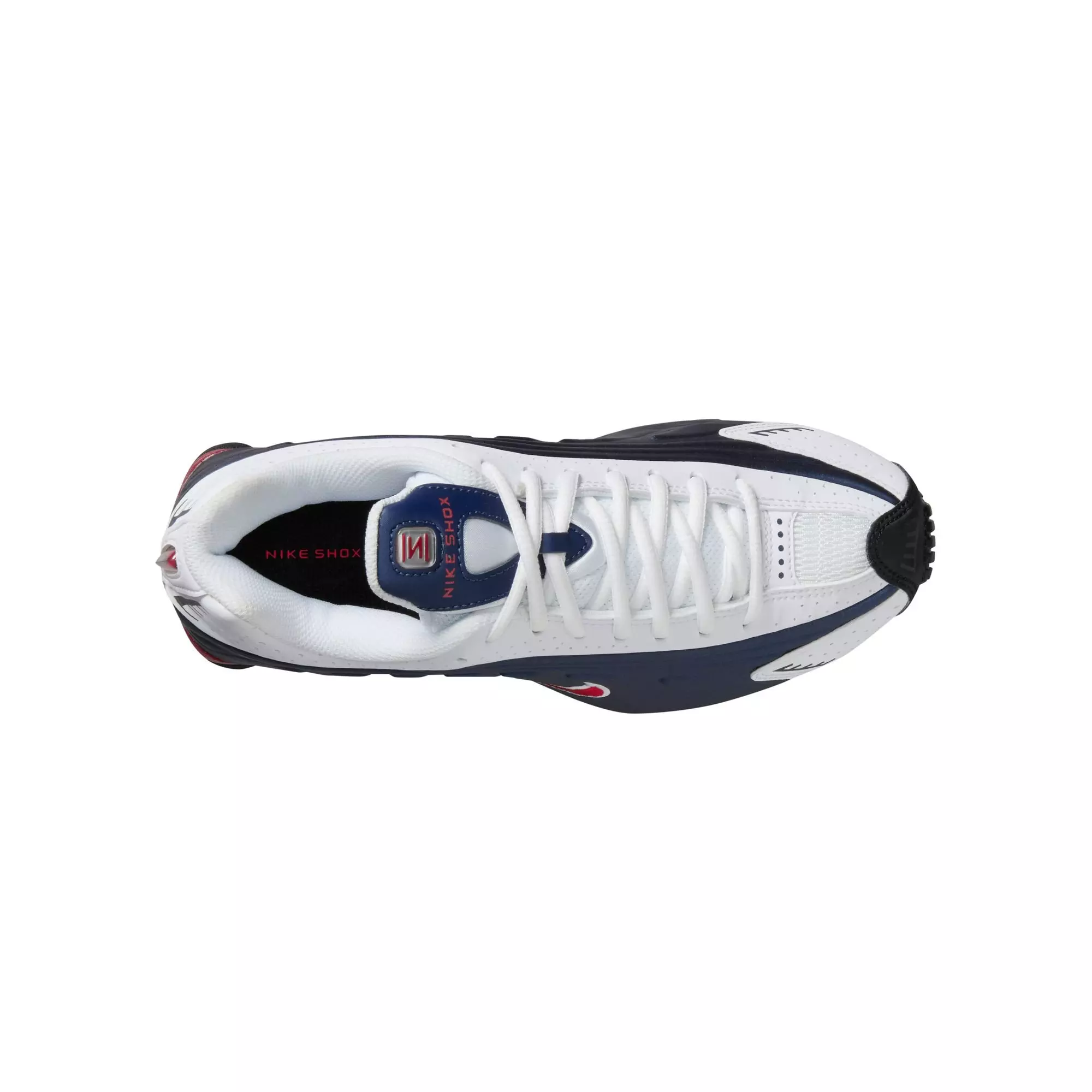 Nike Shox R4 "Midnight Navy/Gym Red/White" Grade School Boys' Shoe - WHITE/RED/BLUE