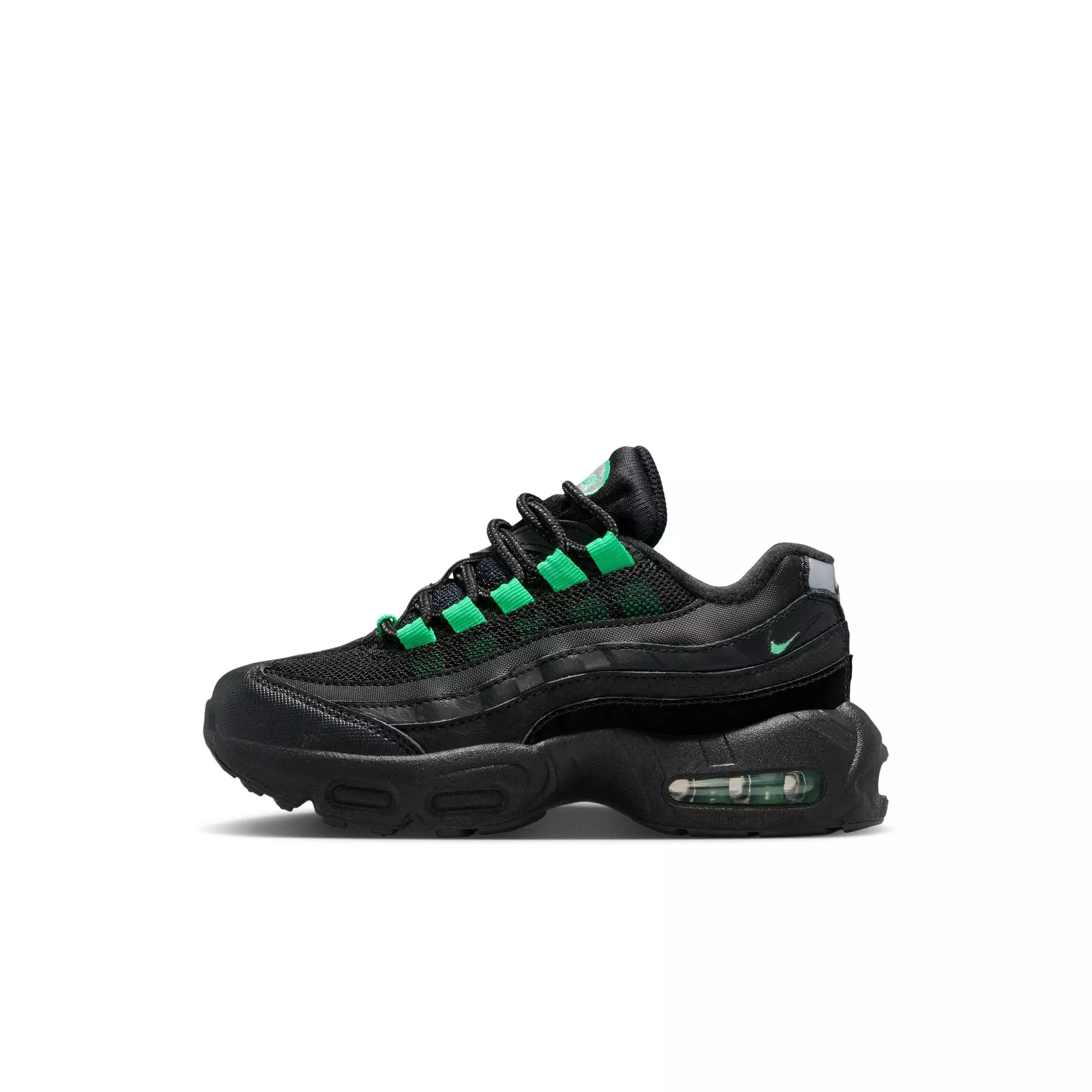 Nike Air Max 95 Recraft "Black/Green Shock/Pearl Grey" Preschool Boys' Shoe - BLACK/GREEN