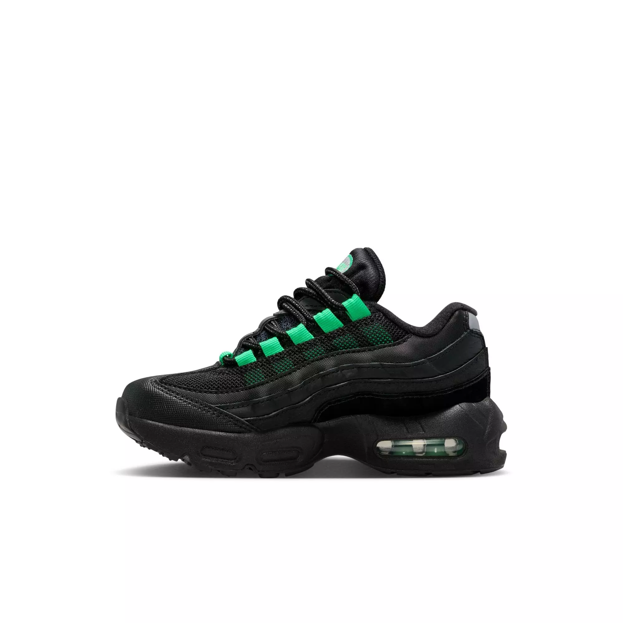 Nike Air Max 95 Recraft "Black/Green Shock/Pearl Grey" Preschool Boys' Shoe - BLACK/GREEN