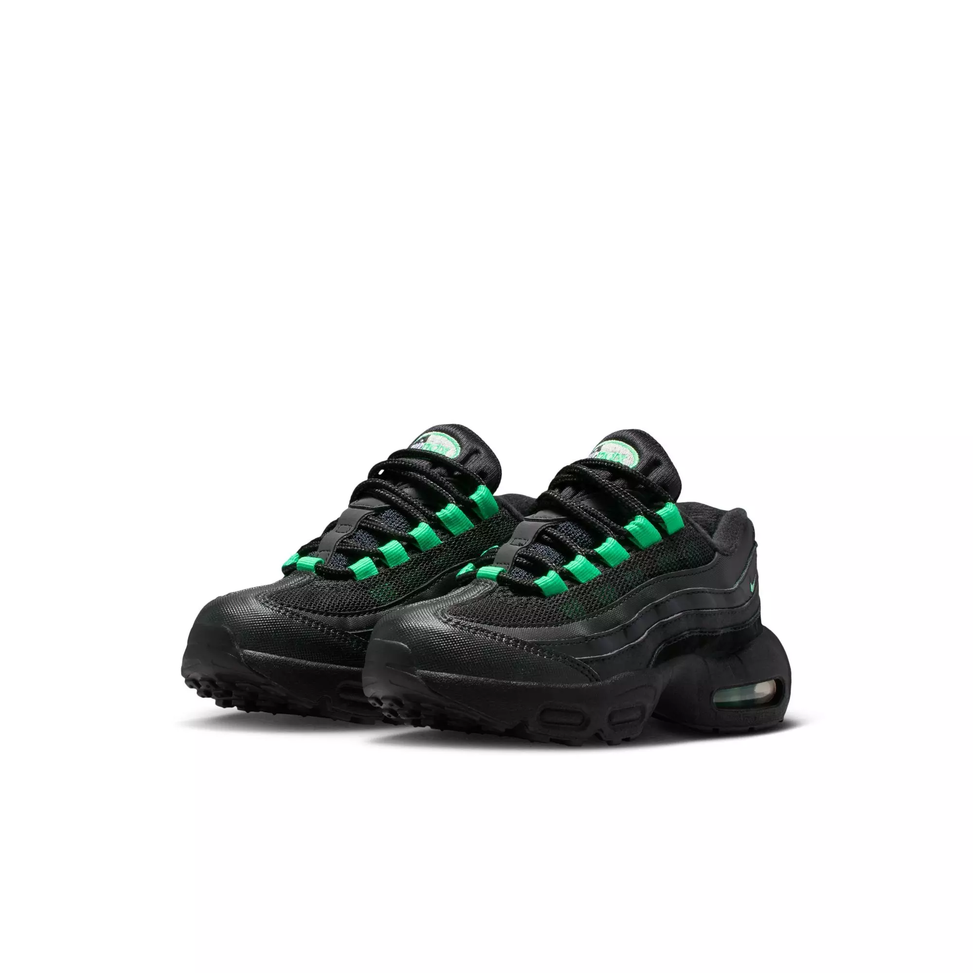 Nike Air Max 95 Recraft "Black/Green Shock/Pearl Grey" Preschool Boys' Shoe - BLACK/GREEN