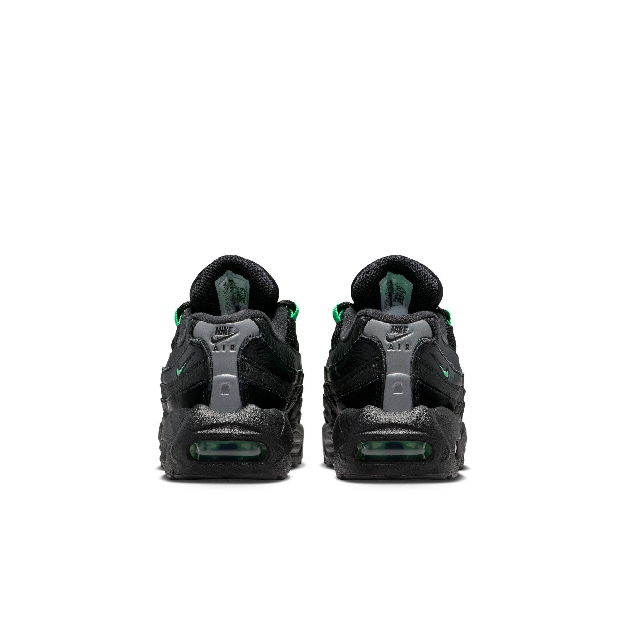 Nike Air Max 95 Recraft "Black/Green Shock/Pearl Grey" Preschool Boys' Shoe - BLACK/GREEN Thumbnail View 7