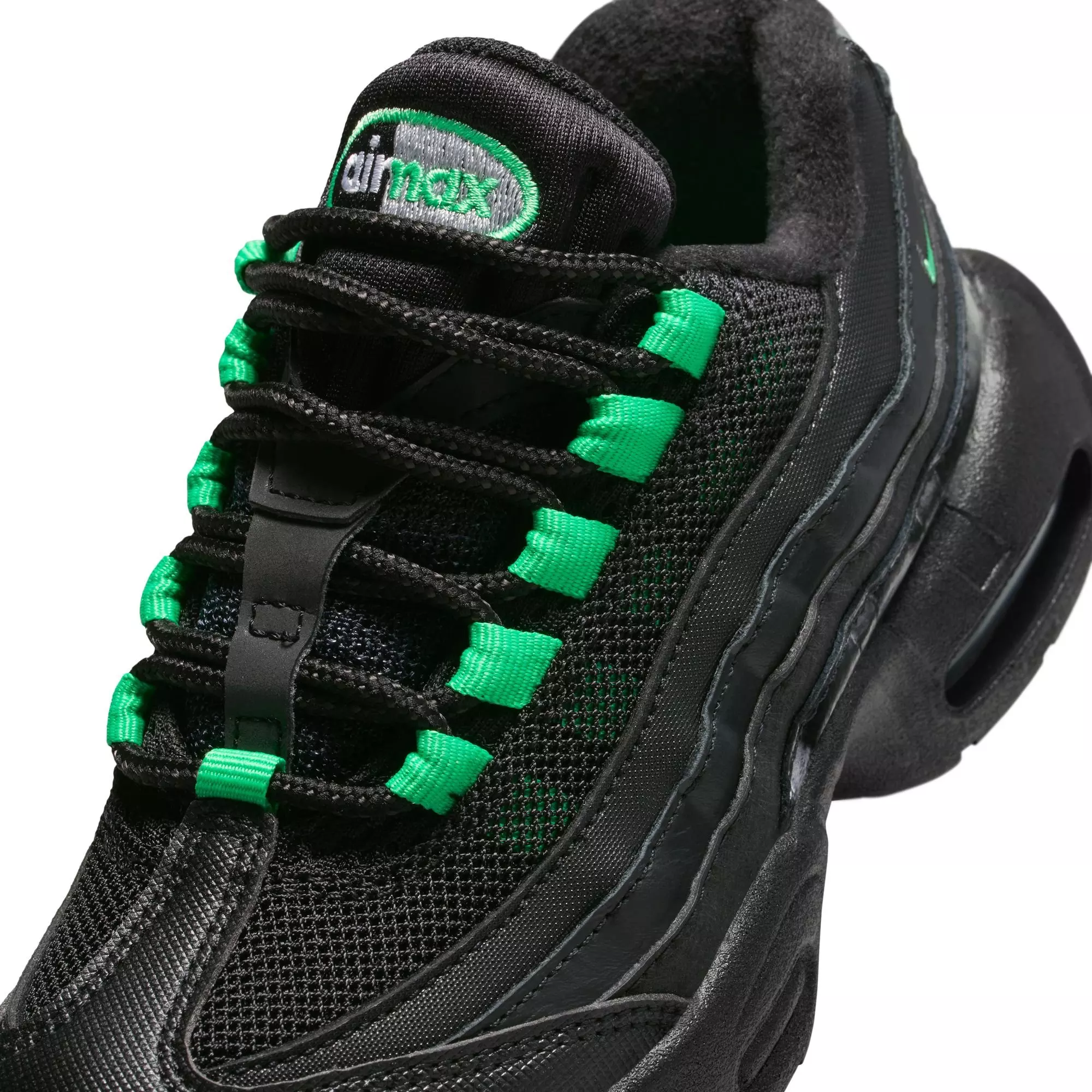 Nike Air Max 95 Recraft "Black/Green Shock/Pearl Grey" Preschool Boys' Shoe - BLACK/GREEN