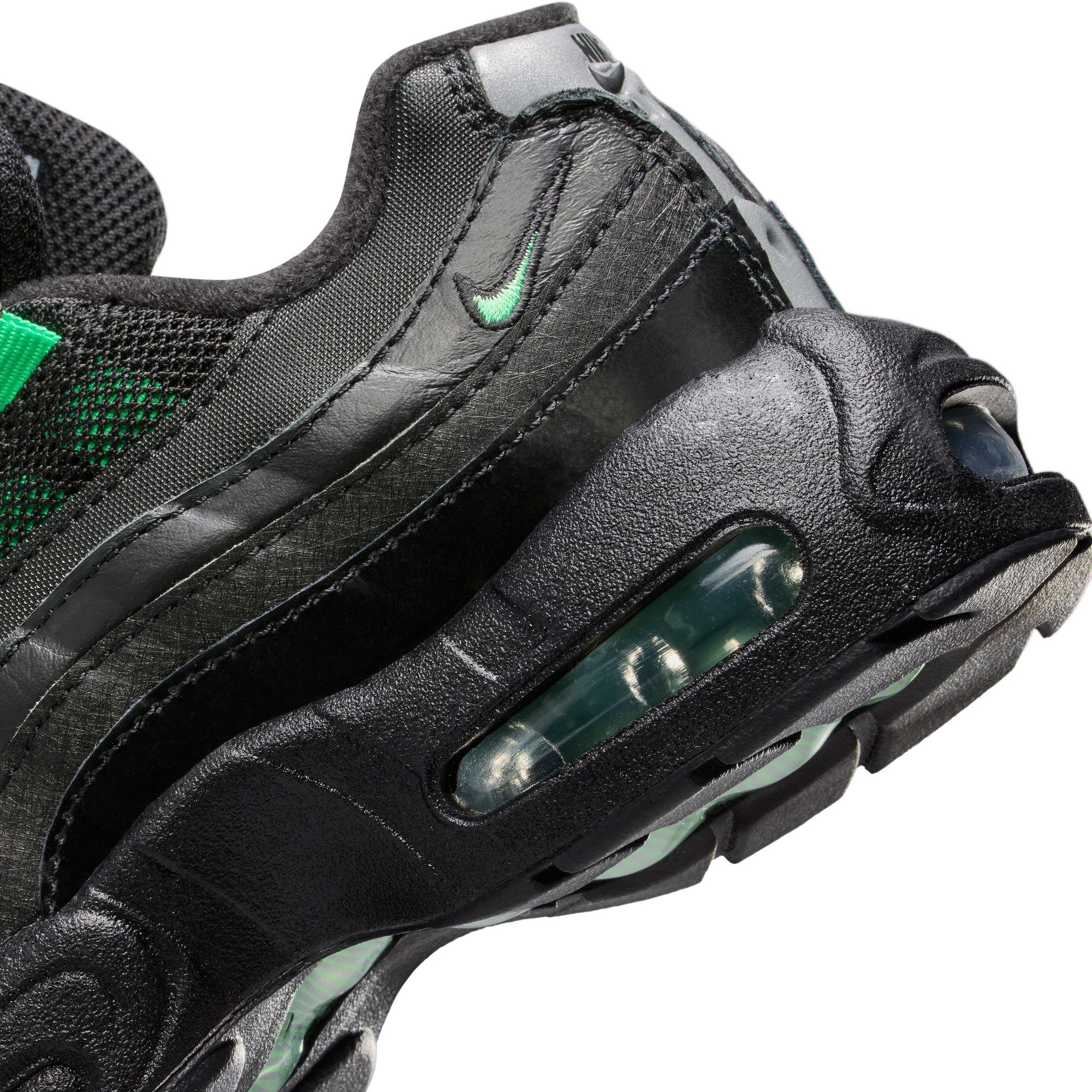 Nike Air Max 95 Recraft "Black/Green Shock/Pearl Grey" Preschool Boys' Shoe - BLACK/GREEN Thumbnail View 10