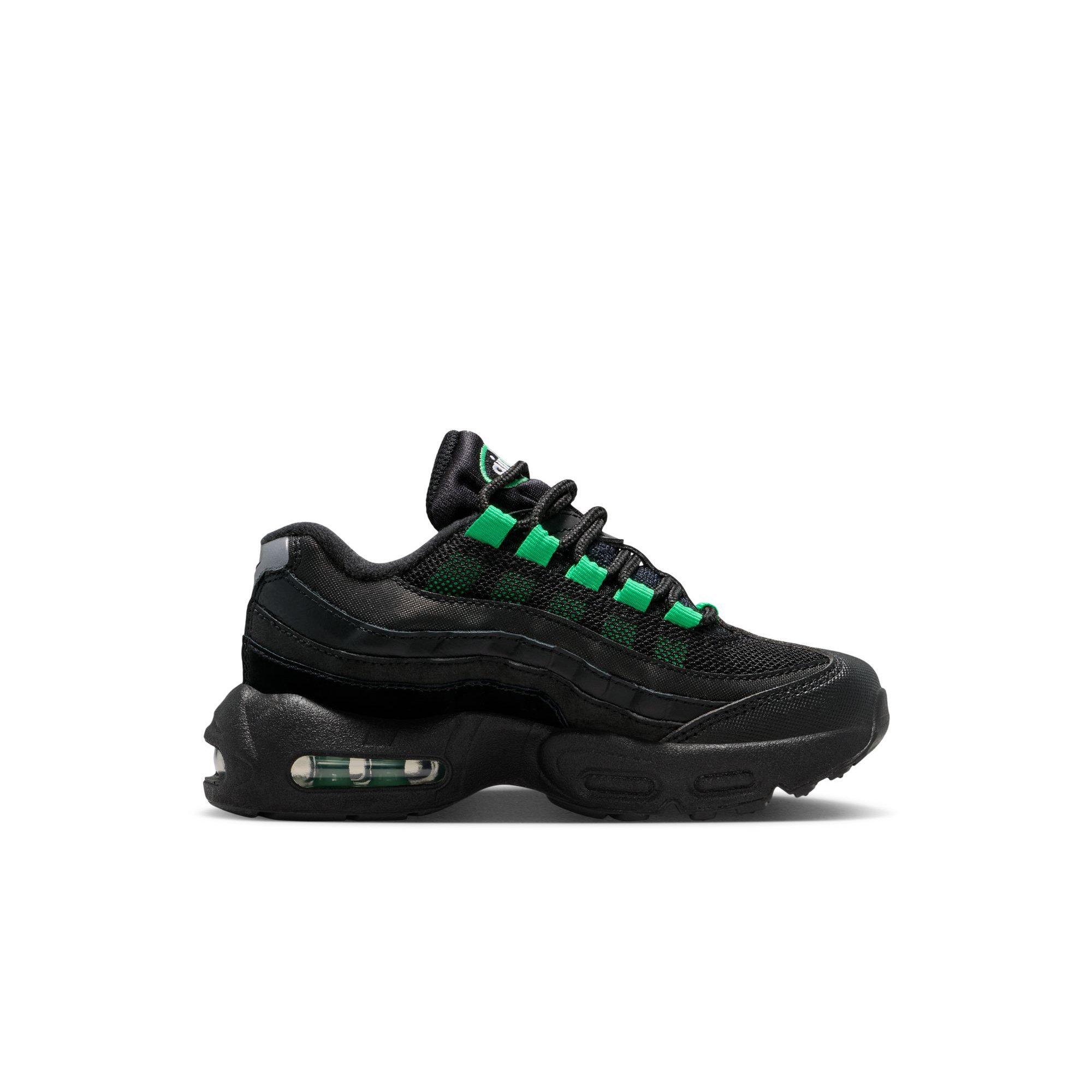 Nike Air Max 95 Recraft "Black/Green Shock/Pearl Grey" Preschool Boys' Shoe - BLACK/GREEN Thumbnail View 2