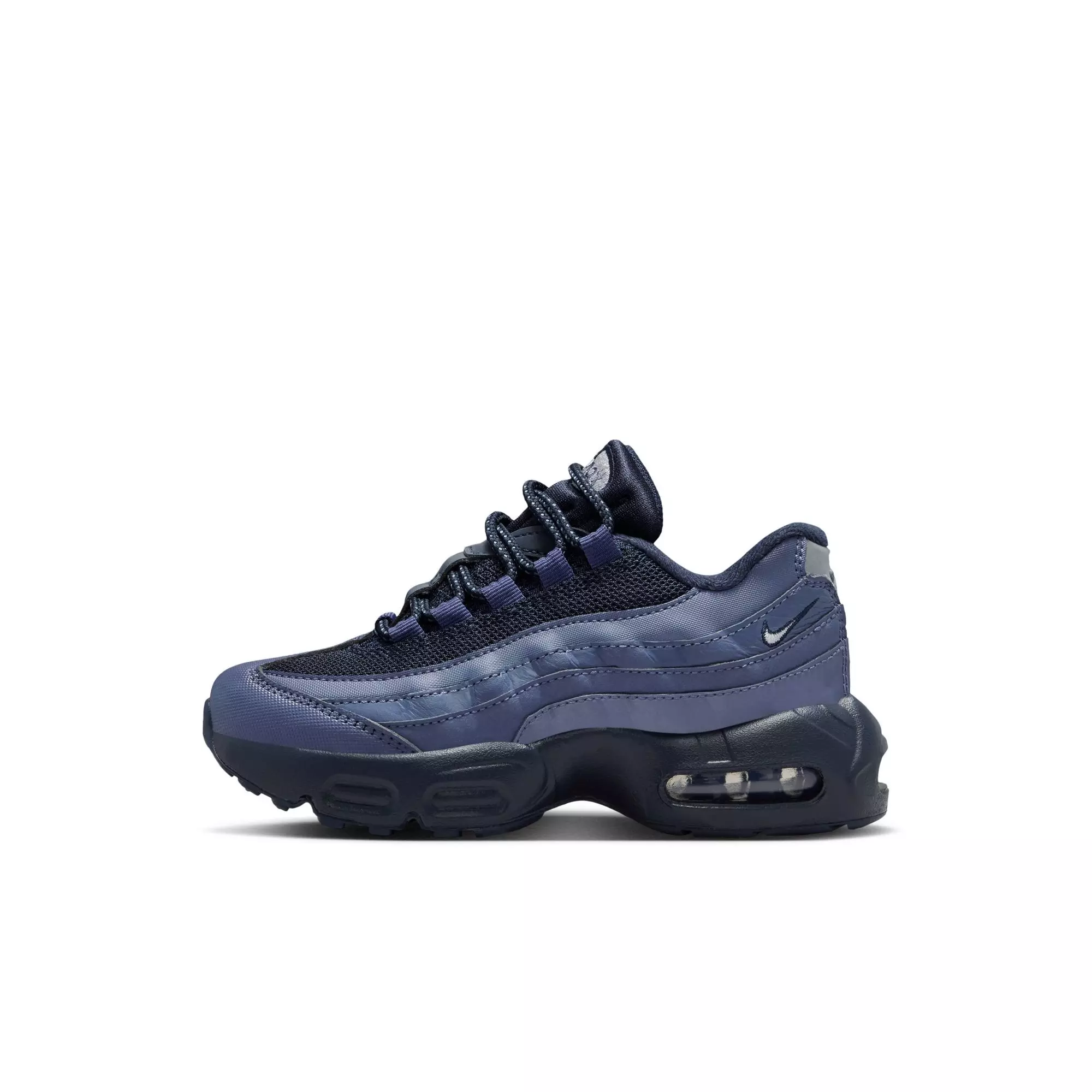 Nike Air Max 95 Recraft "Sanded Purple/Wolf Grey/Obsidian" Preschool Boys' Shoe - BLACK/PURPLE