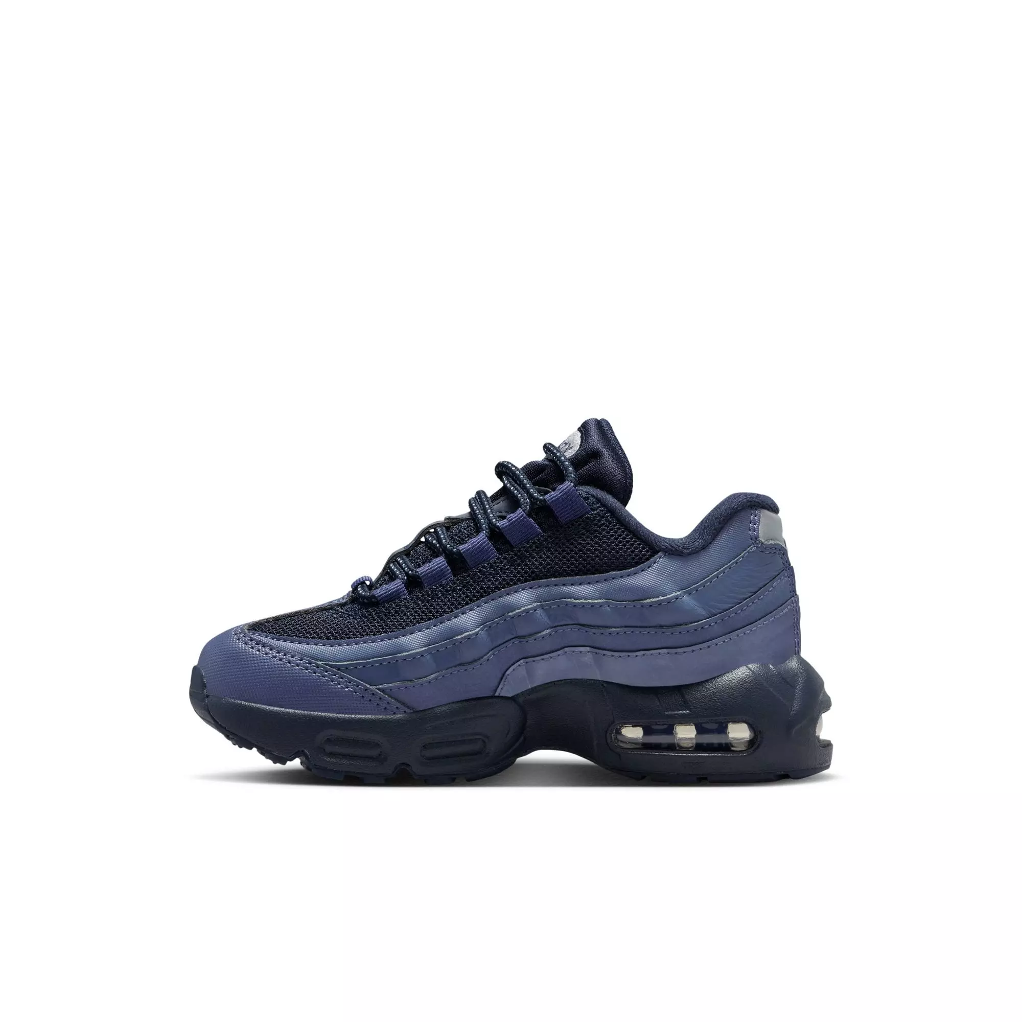 Nike Air Max 95 Recraft "Sanded Purple/Wolf Grey/Obsidian" Preschool Boys' Shoe - BLACK/PURPLE