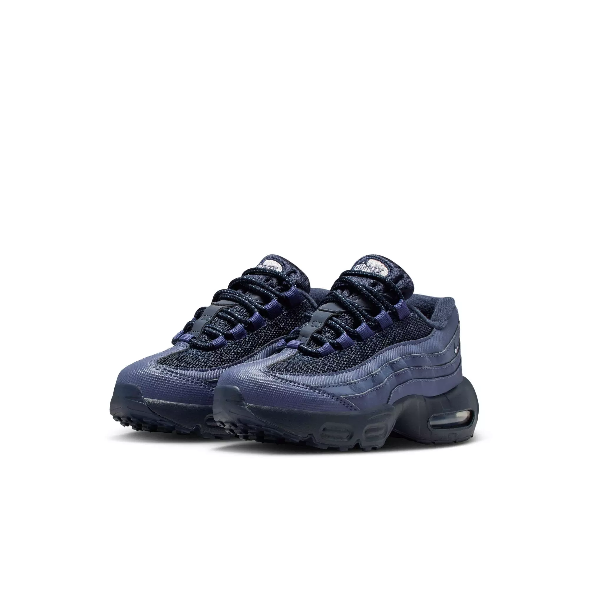 Nike Air Max 95 Recraft "Sanded Purple/Wolf Grey/Obsidian" Preschool Boys' Shoe - BLACK/PURPLE