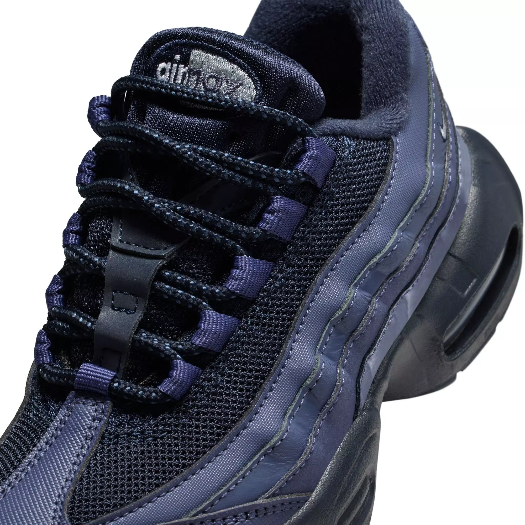 Nike Air Max 95 Recraft "Sanded Purple/Wolf Grey/Obsidian" Preschool Boys' Shoe - BLACK/PURPLE