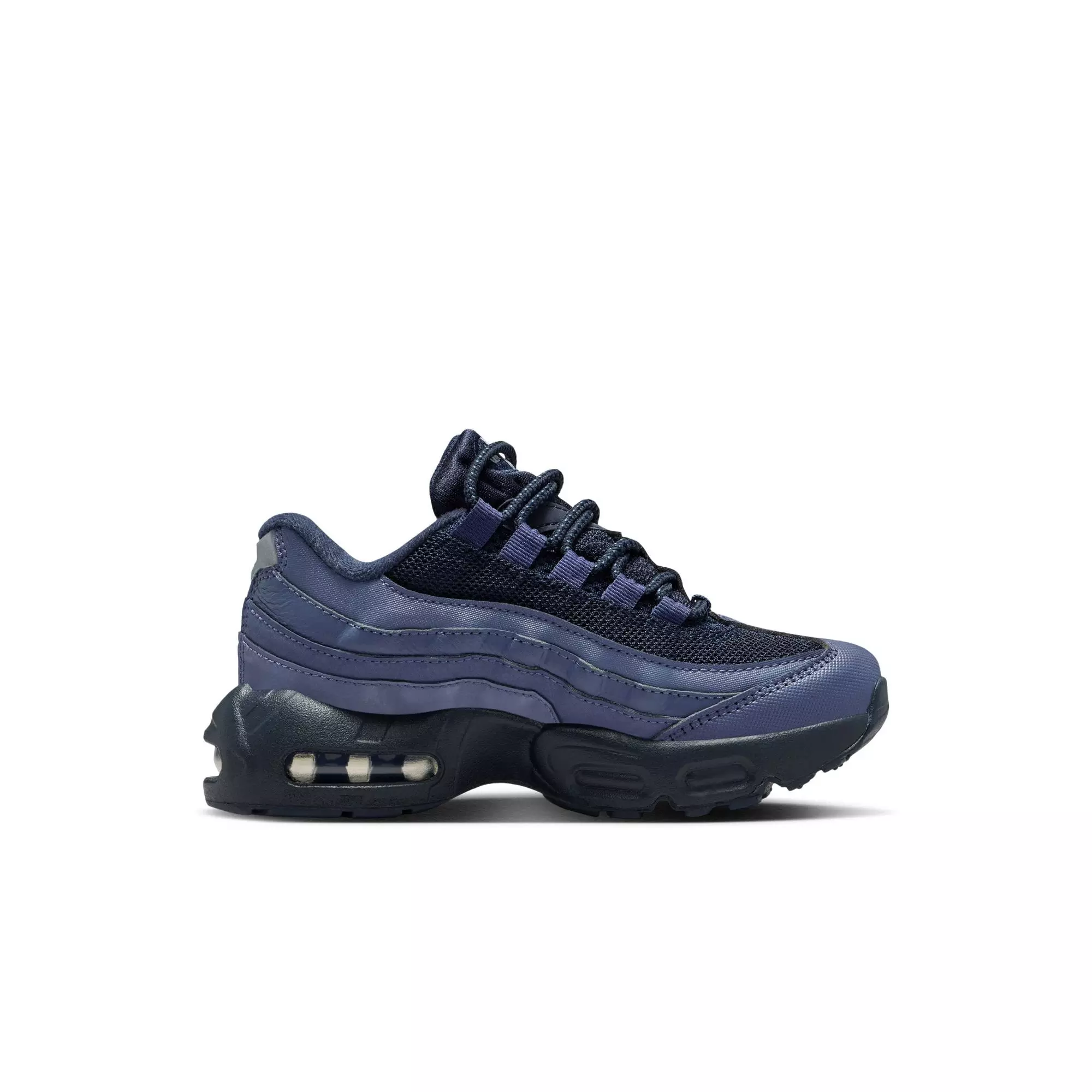 Nike Air Max 95 Recraft "Sanded Purple/Wolf Grey/Obsidian" Preschool Boys' Shoe - BLACK/PURPLE