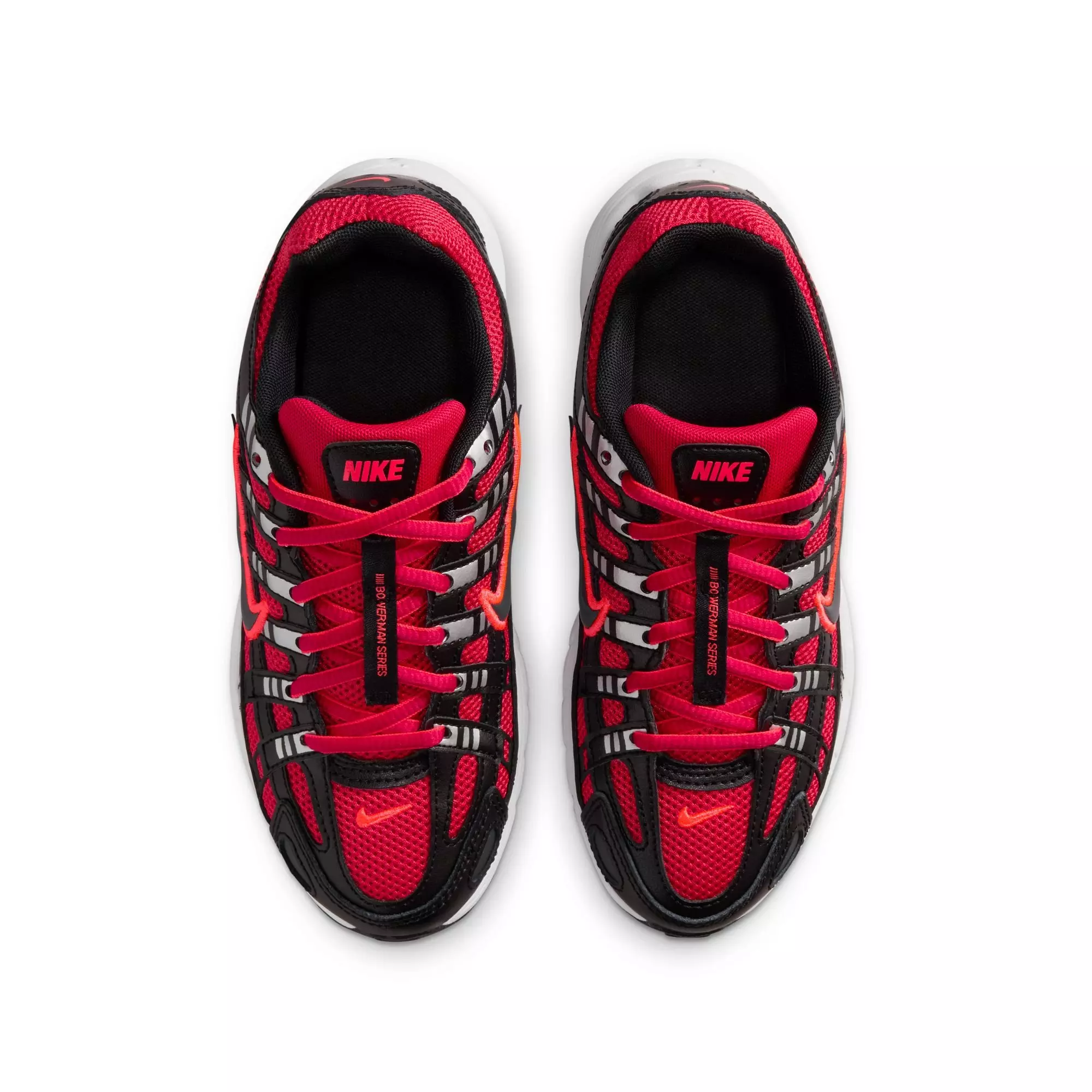 Nike P-6000 "University Red/Black/Metallic Silver" Preschool Boys' Shoe - RED/BLACK