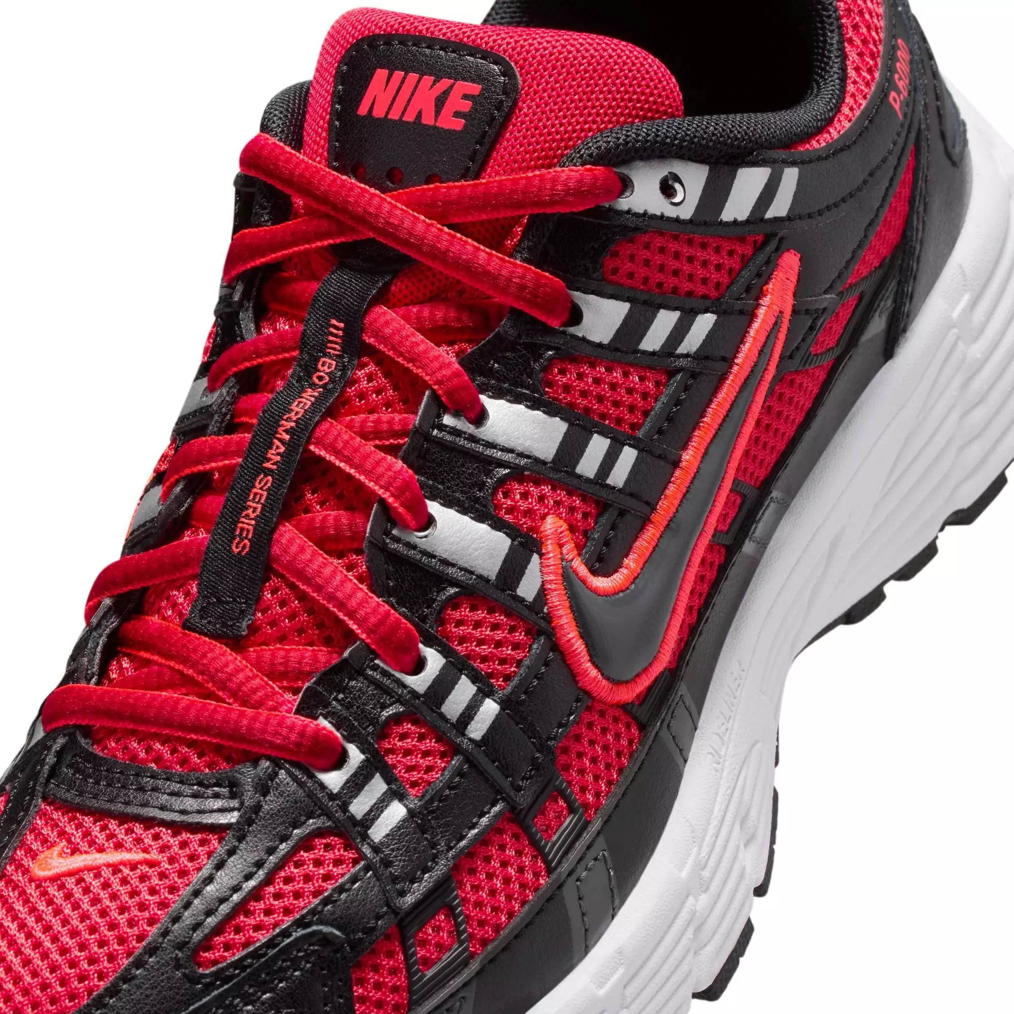 Nike P-6000 "University Red/Black/Metallic Silver" Preschool Boys' Shoe - RED/BLACK