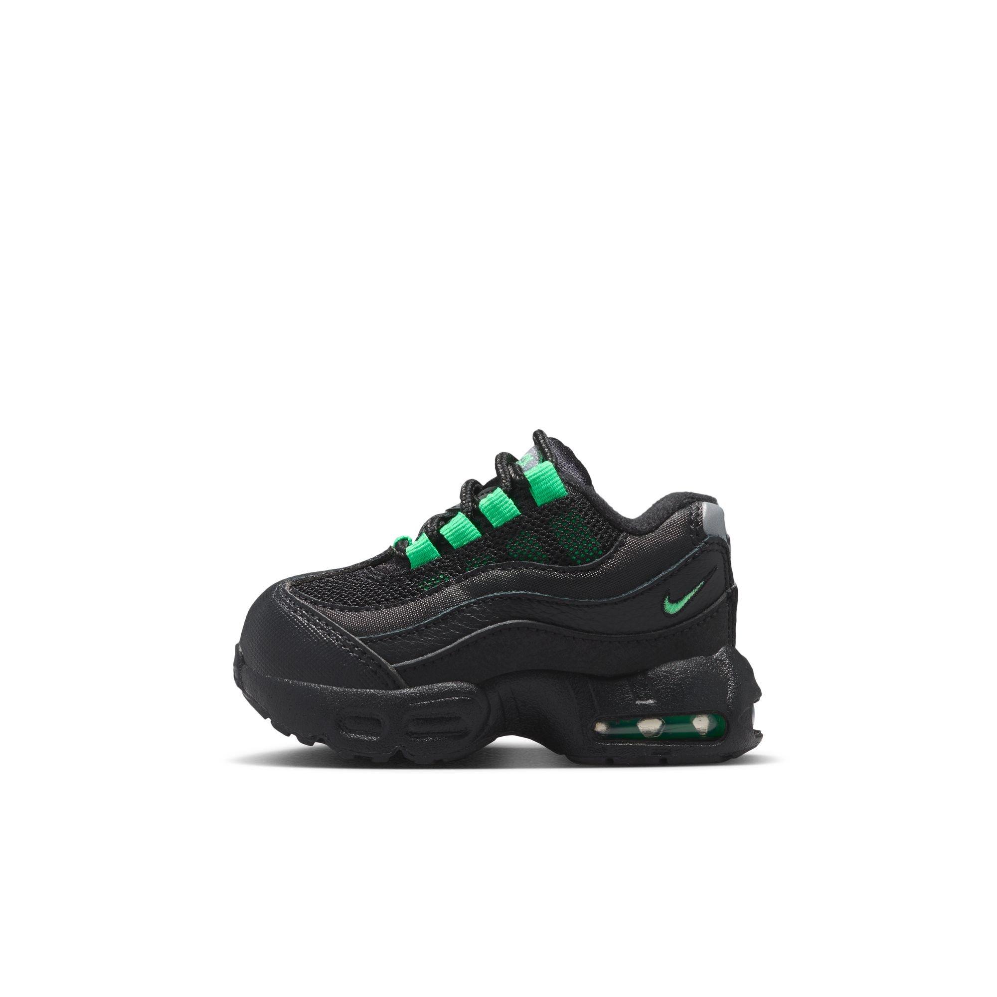 Nike Air Max 95 Recraft "Black/Green Shock/Pearl Grey" Toddler Boys' Shoe - BLACK/GREEN Thumbnail View 3