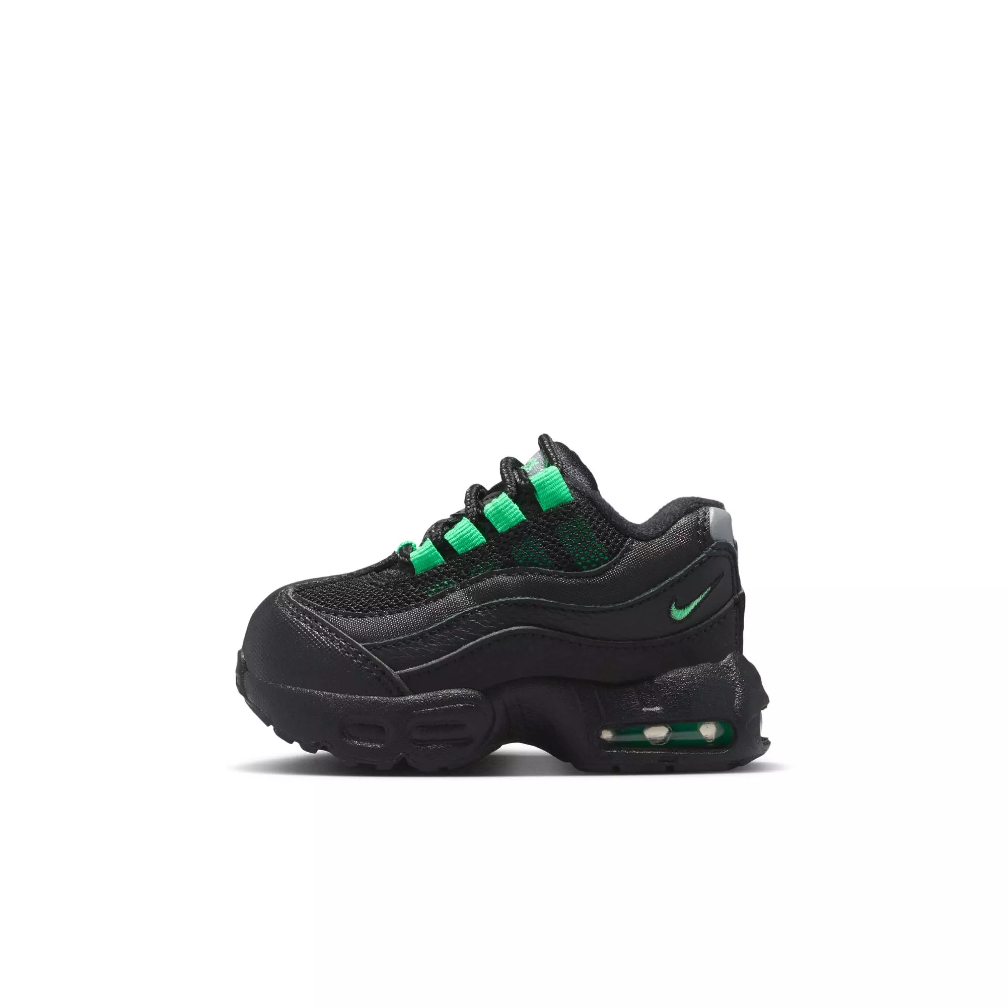 Nike Air Max 95 Recraft "Black/Green Shock/Pearl Grey" Toddler Boys' Shoe - BLACK/GREEN