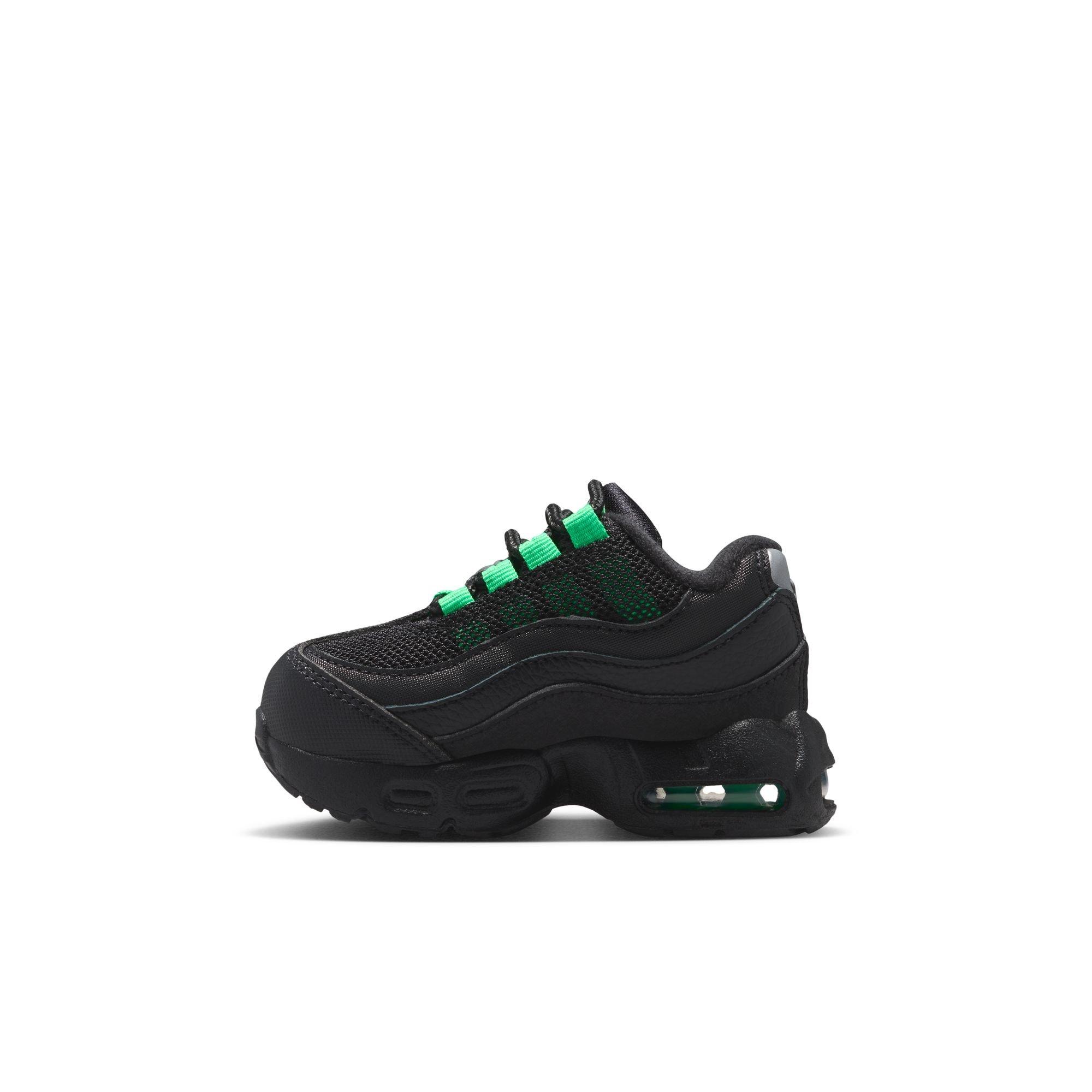 Nike Air Max 95 Recraft "Black/Green Shock/Pearl Grey" Toddler Boys' Shoe - BLACK/GREEN Thumbnail View 4