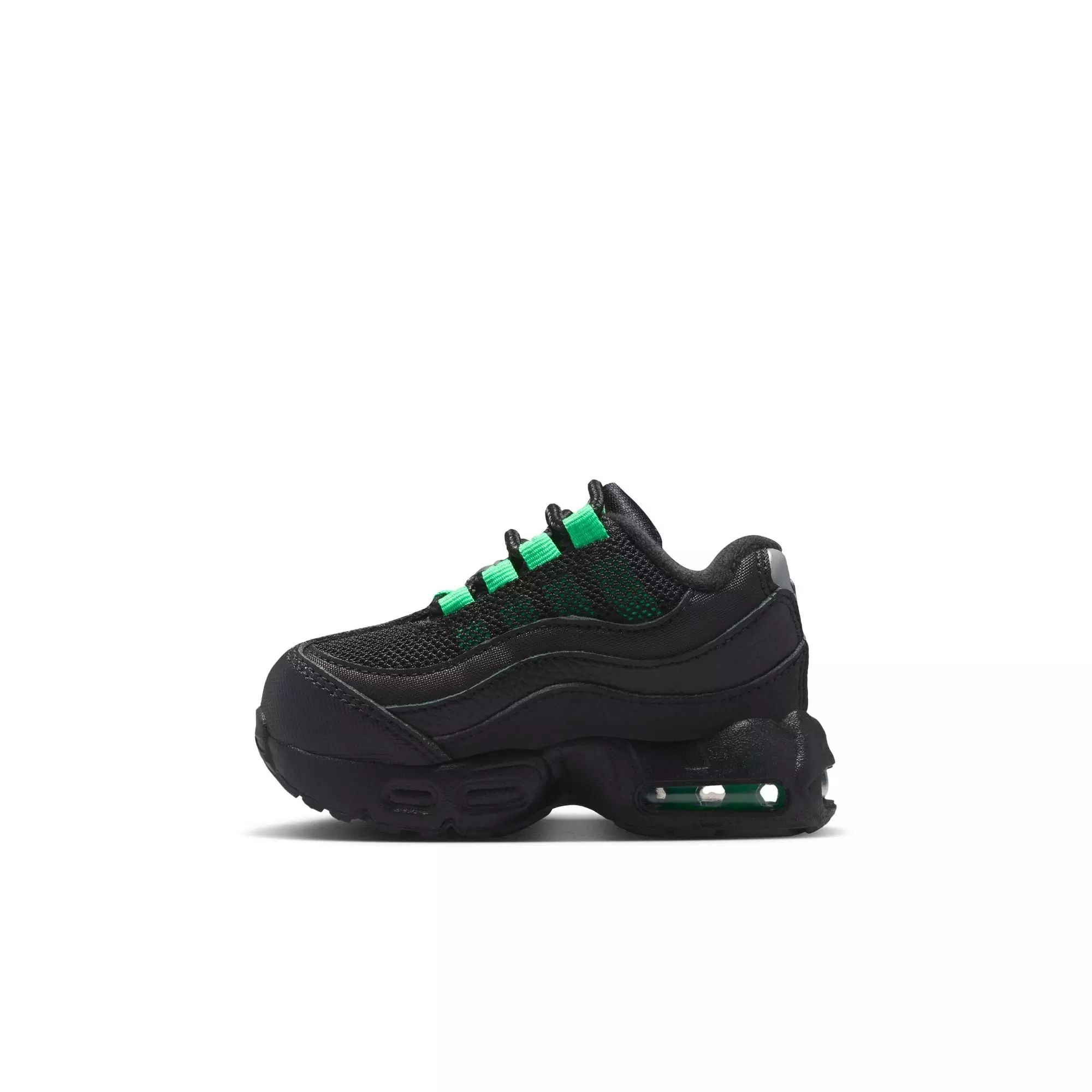 Nike Air Max 95 Recraft "Black/Green Shock/Pearl Grey" Toddler Boys' Shoe - BLACK/GREEN
