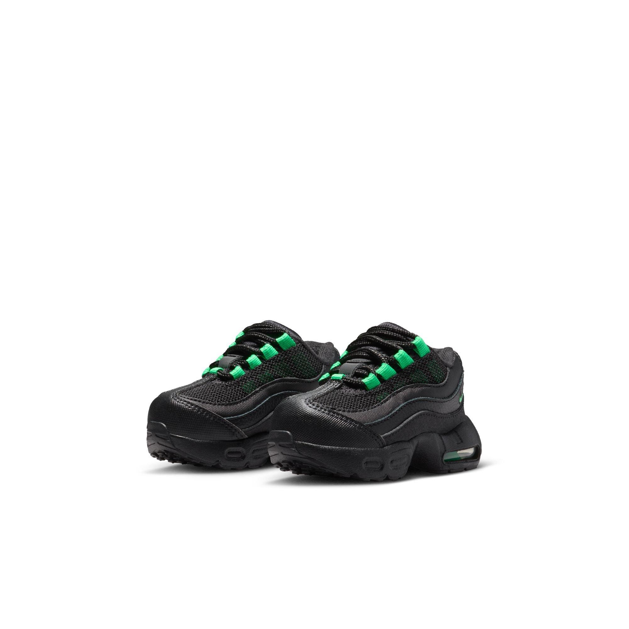 Nike Air Max 95 Recraft "Black/Green Shock/Pearl Grey" Toddler Boys' Shoe - BLACK/GREEN Thumbnail View 5
