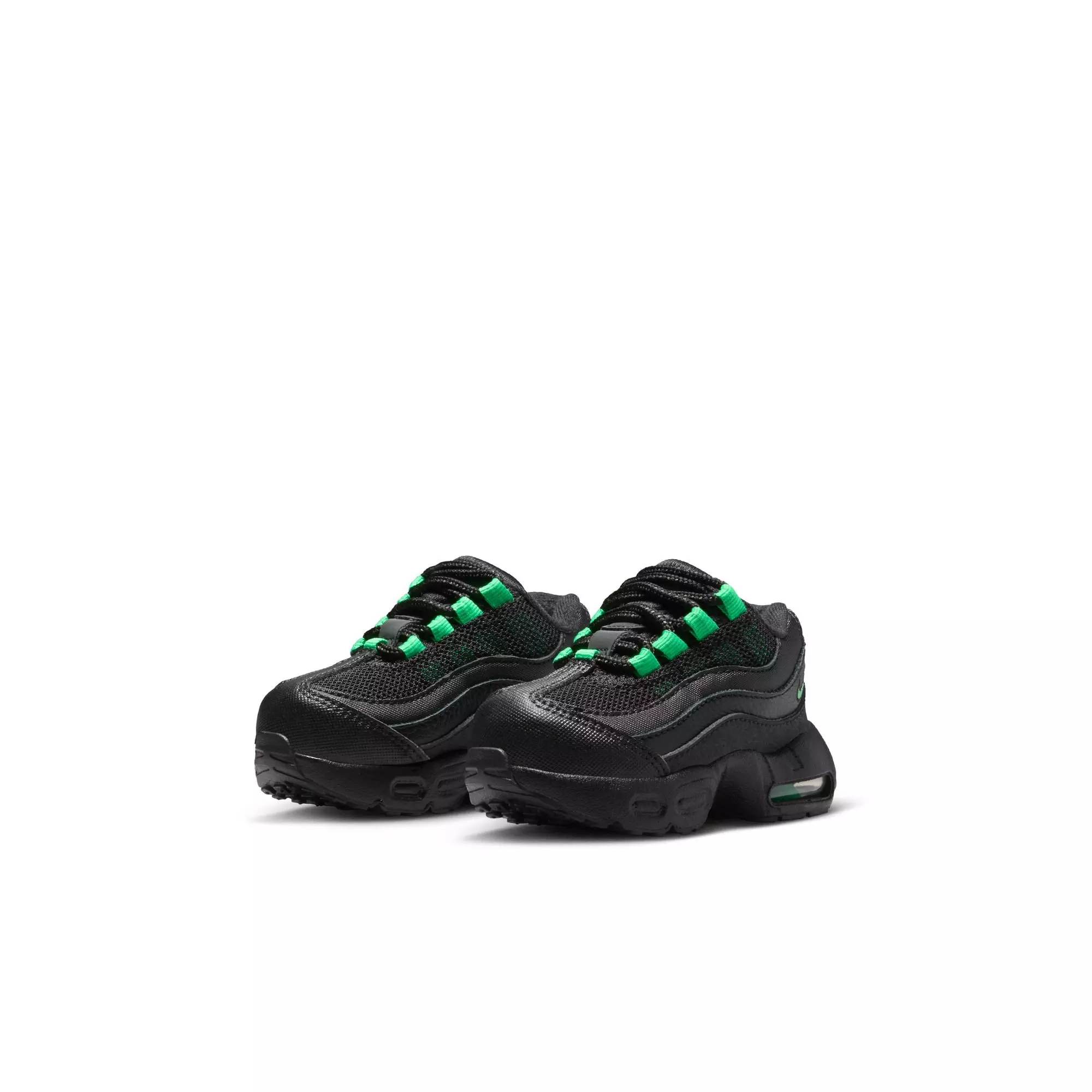 Nike Air Max 95 Recraft "Black/Green Shock/Pearl Grey" Toddler Boys' Shoe - BLACK/GREEN