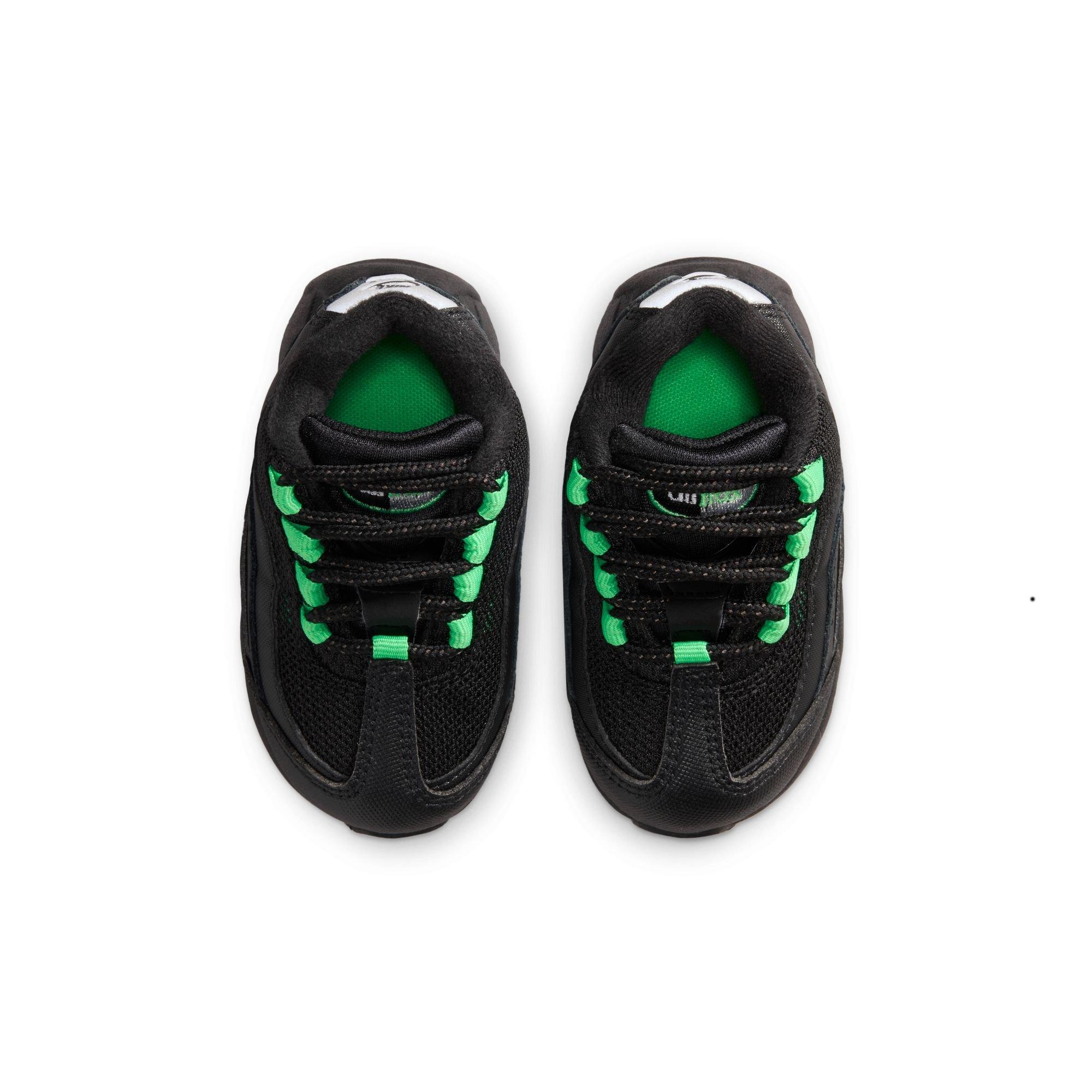 Nike Air Max 95 Recraft "Black/Green Shock/Pearl Grey" Toddler Boys' Shoe - BLACK/GREEN Thumbnail View 6