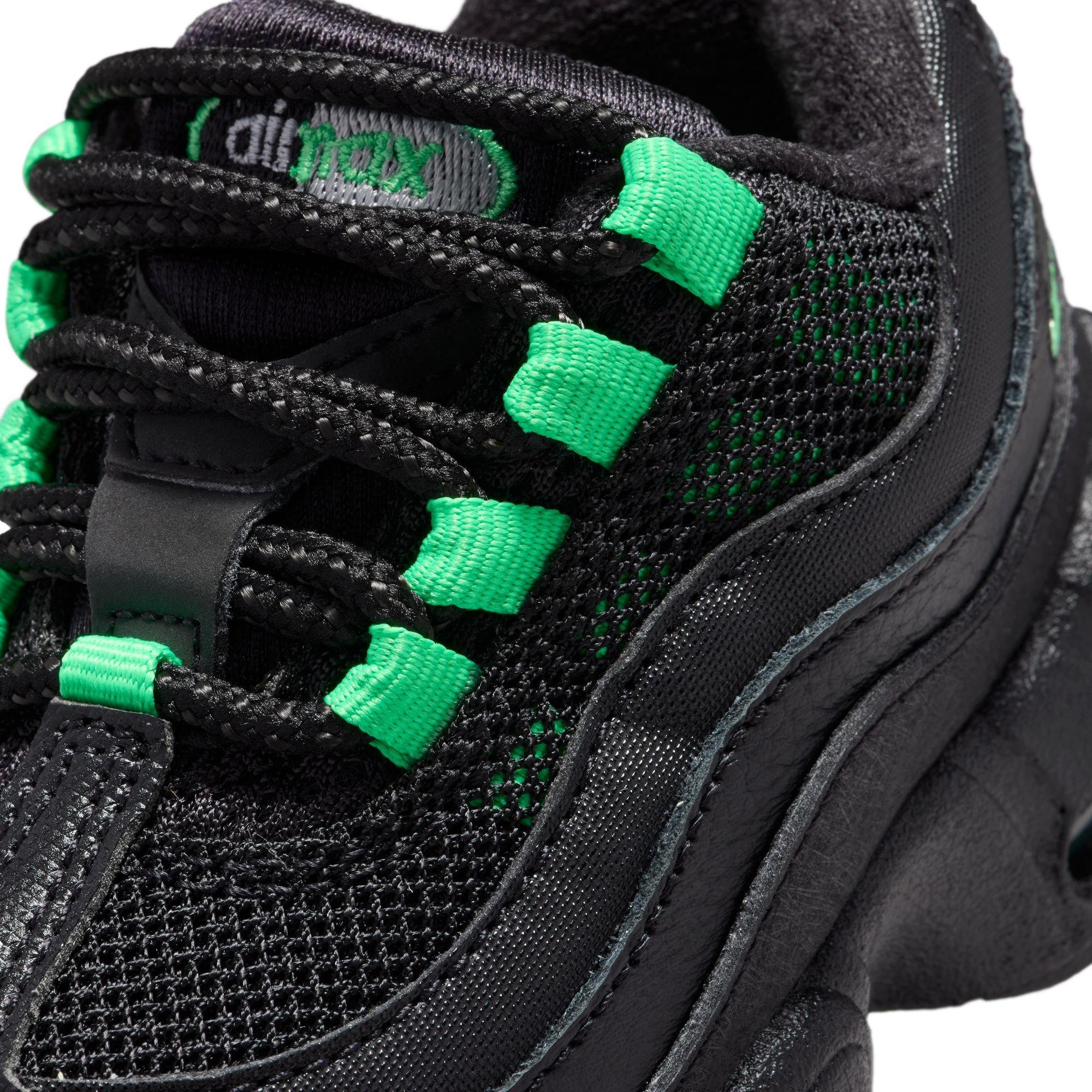 Nike Air Max 95 Recraft "Black/Green Shock/Pearl Grey" Toddler Boys' Shoe - BLACK/GREEN Thumbnail View 9