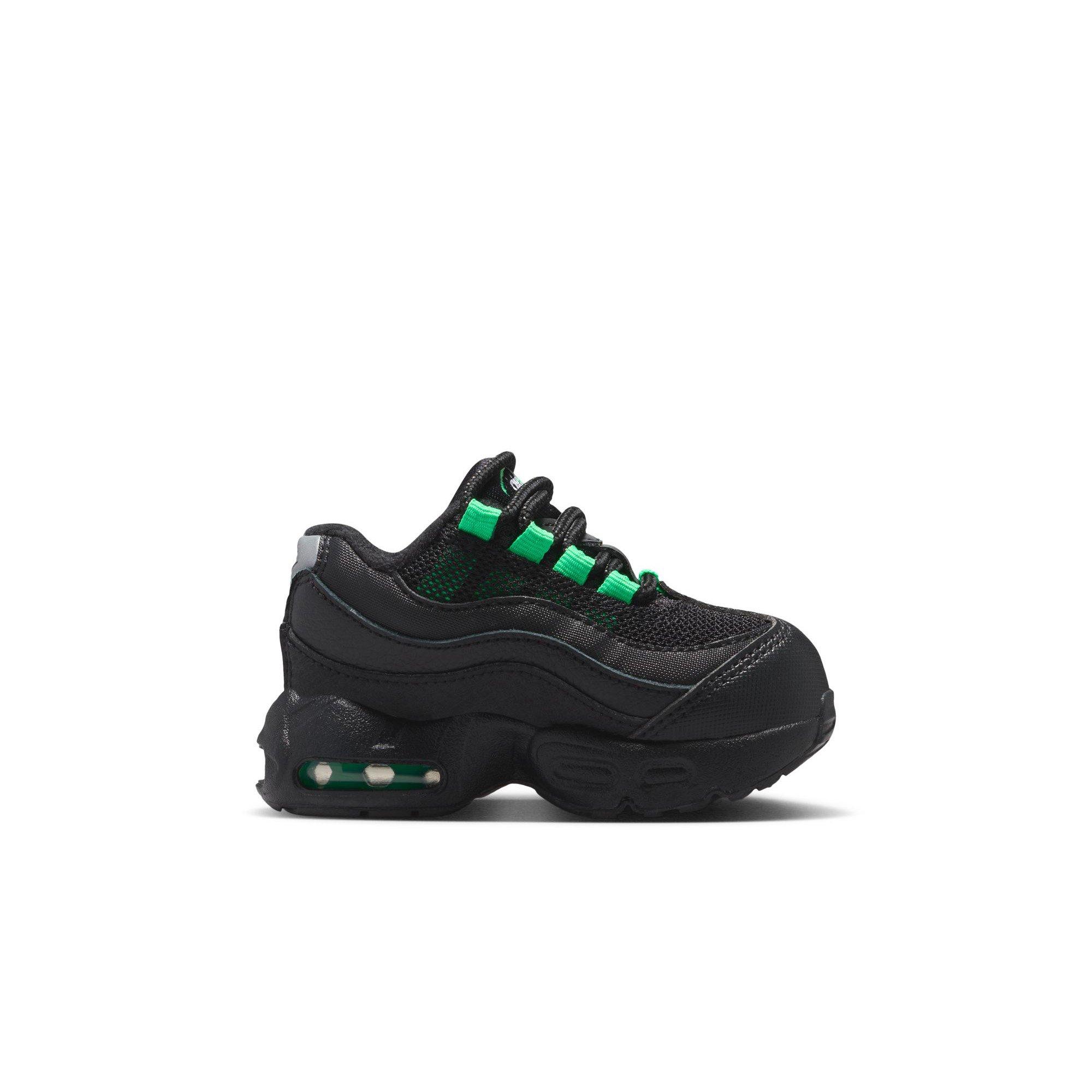 Nike Air Max 95 Recraft "Black/Green Shock/Pearl Grey" Toddler Boys' Shoe - BLACK/GREEN Thumbnail View 2