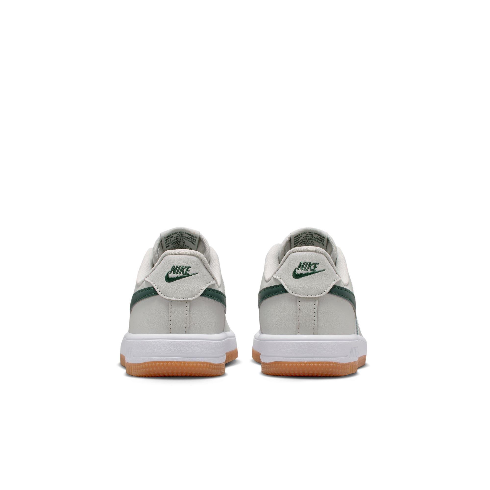 Nike Air Force 1 Preschool Boys' "Photon Dust/White/Fir/Gum Med Brown" Shoe